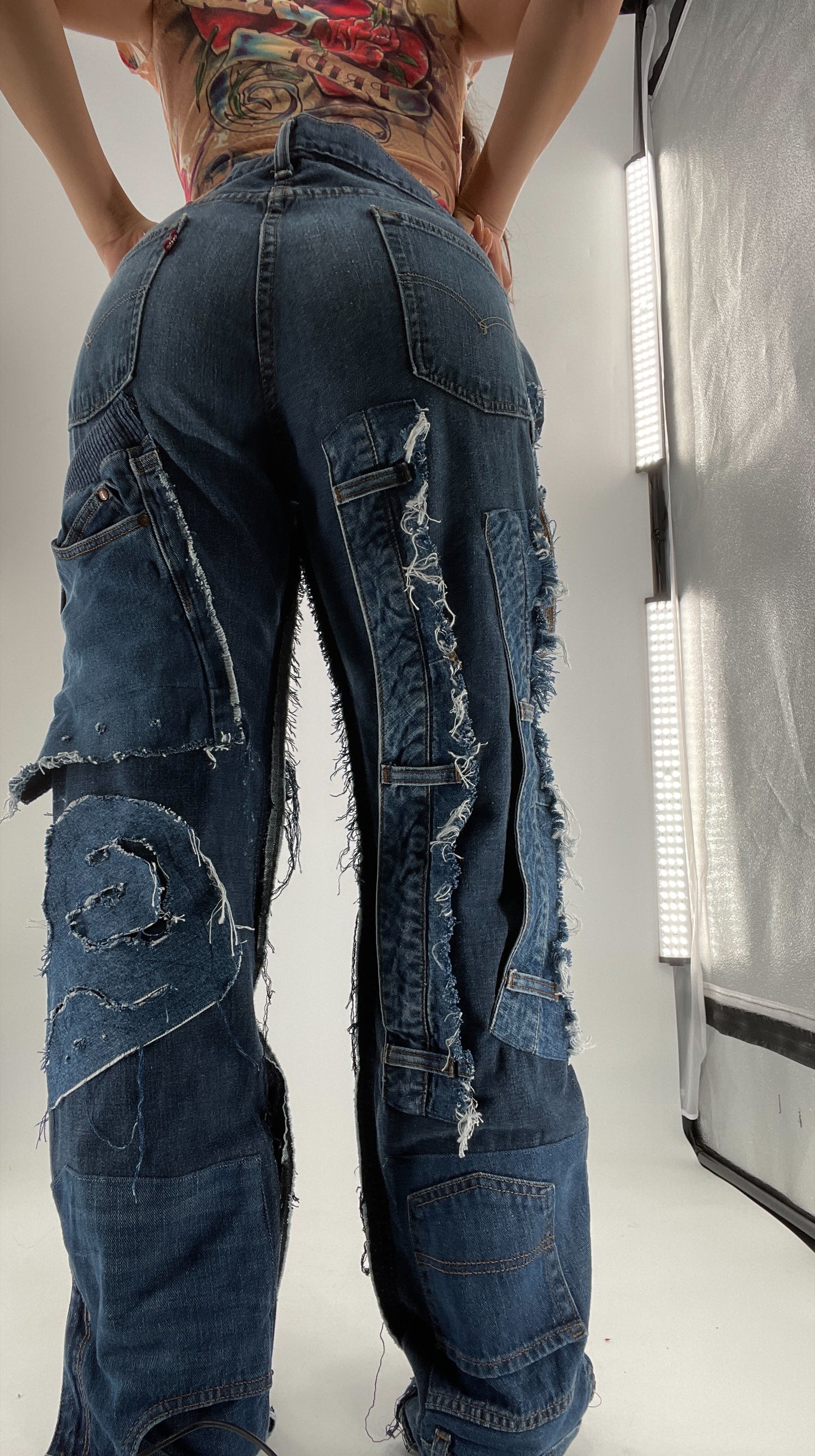Custom - Handmade Denim Patchwork Reworked (32x32)