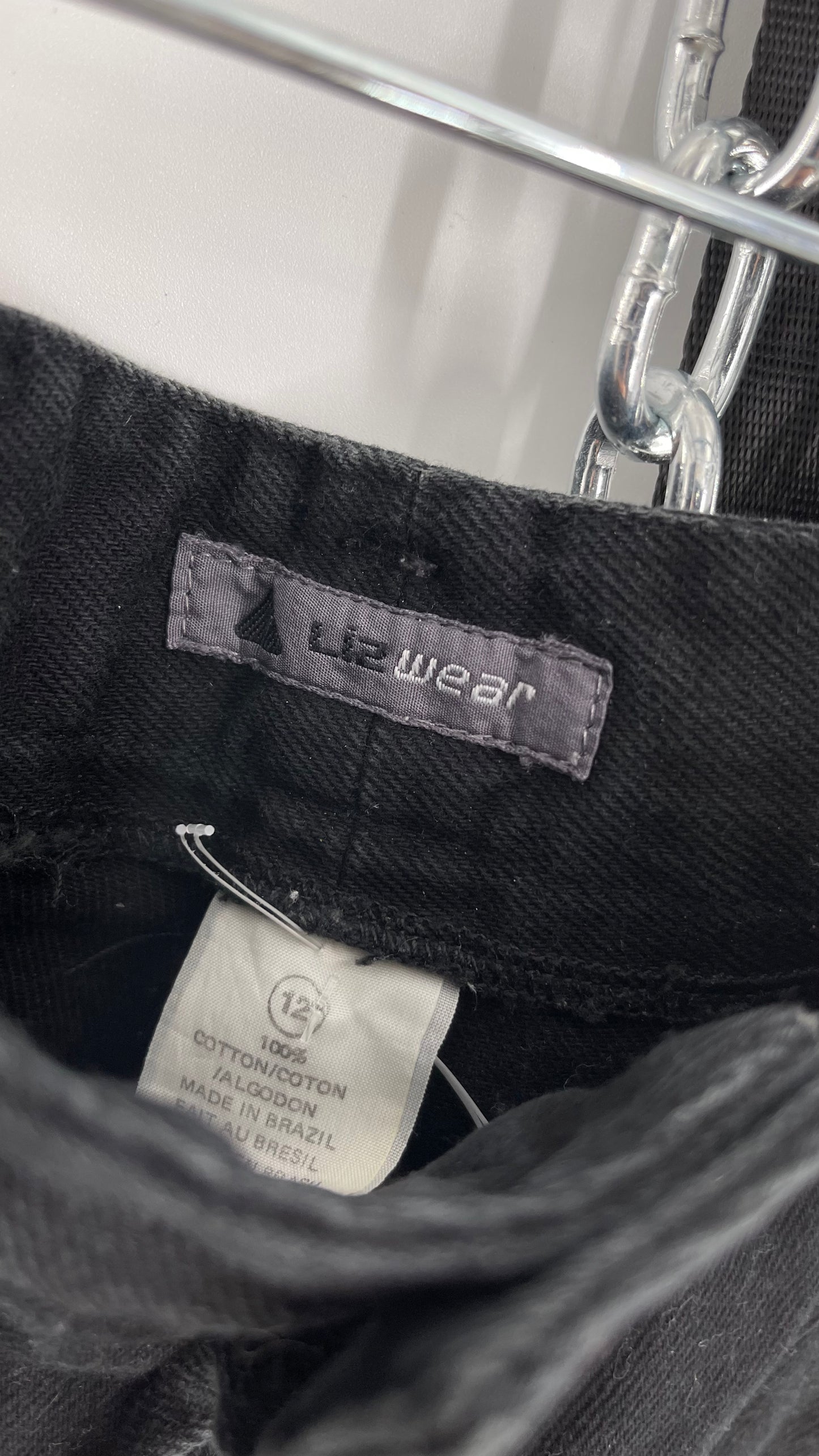 Vintage Lizwear Black Denim Straight Legs (Size 12)