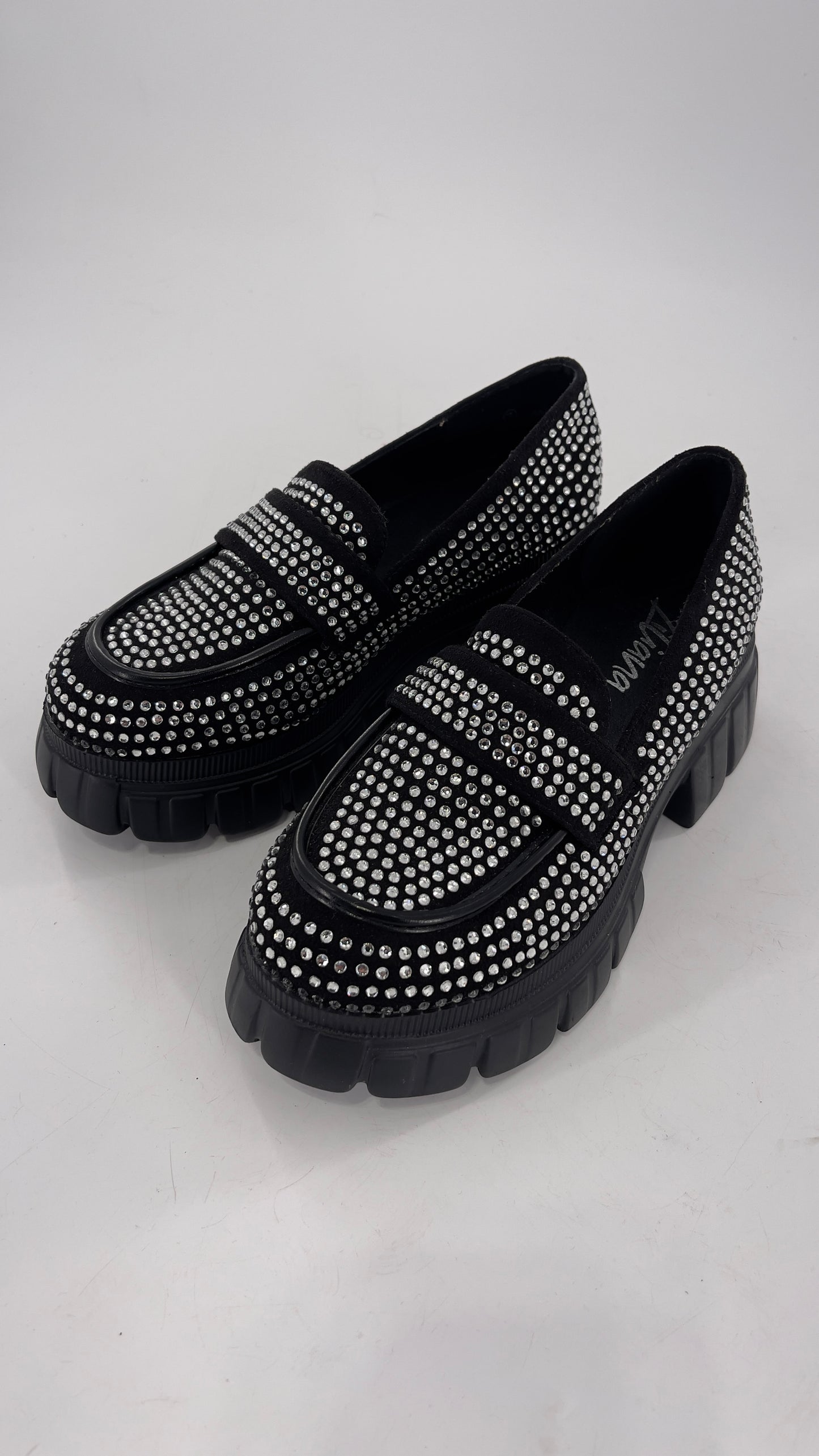 Liliana Bedazzled Rhinestone Platform Oxfords (7)