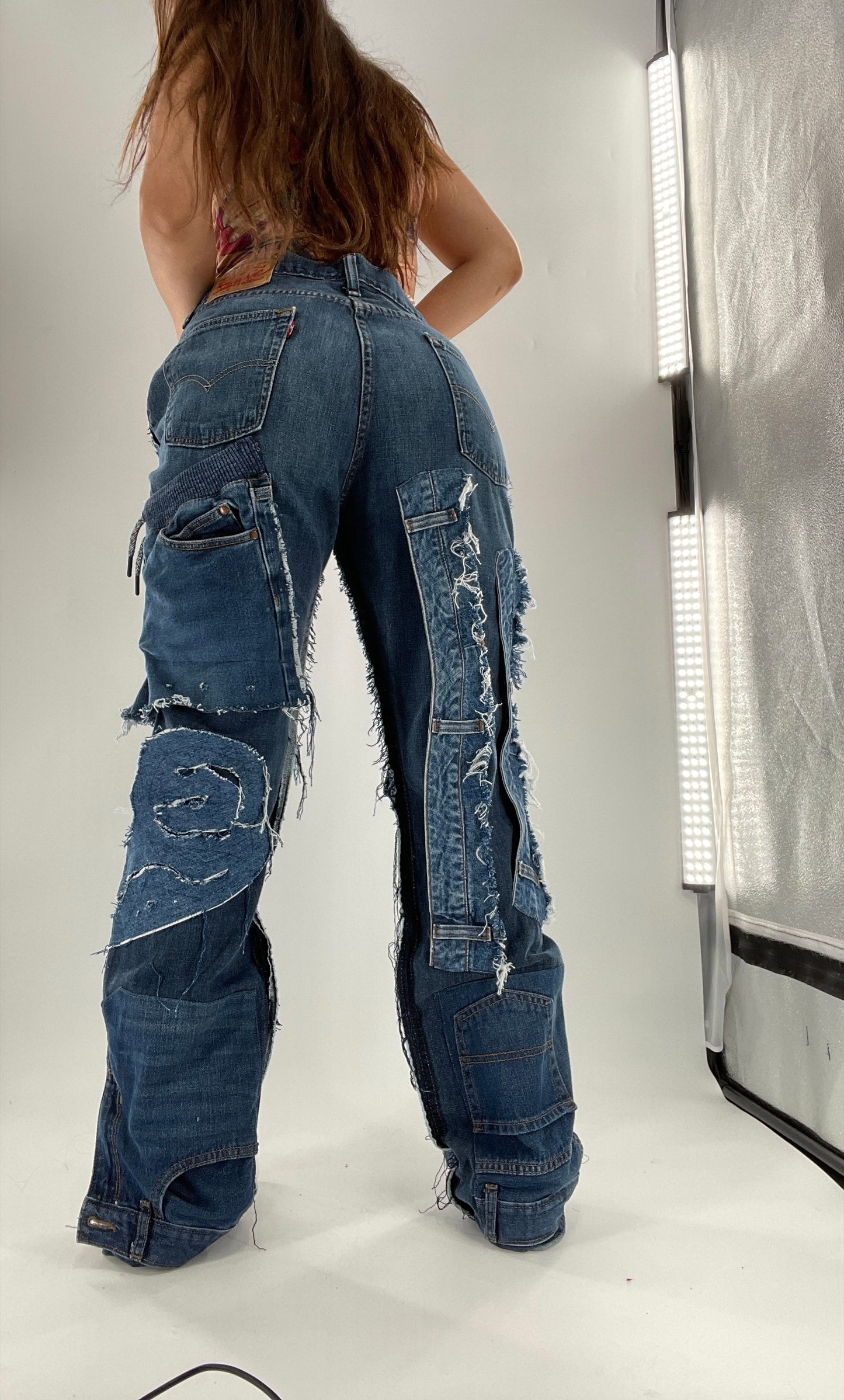 Custom - Handmade Denim Patchwork Reworked (32x32)