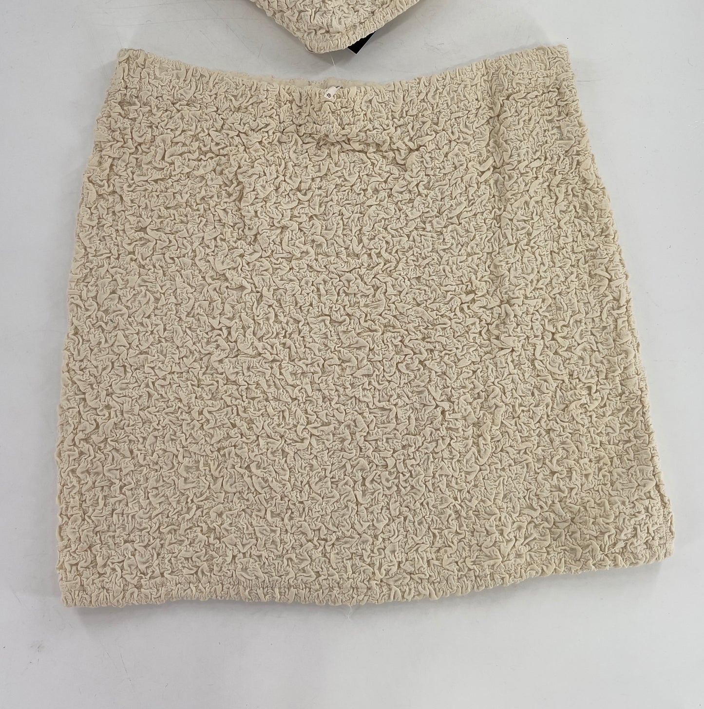 Free People Crushed Cropped Tank and Mini Skirt Set (XL)
