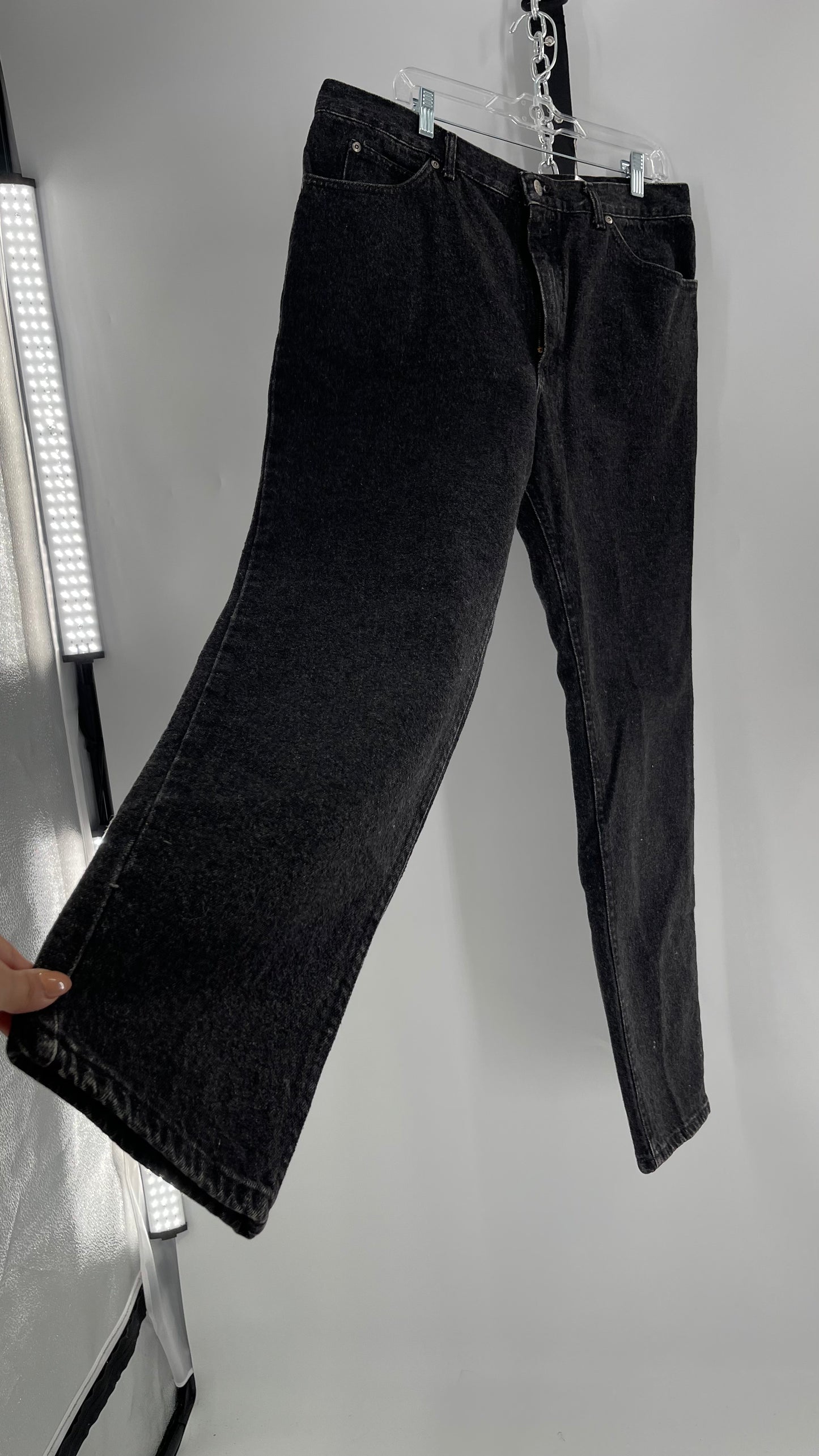 Vintage Lee Black Acid Washed Denim (38x32)