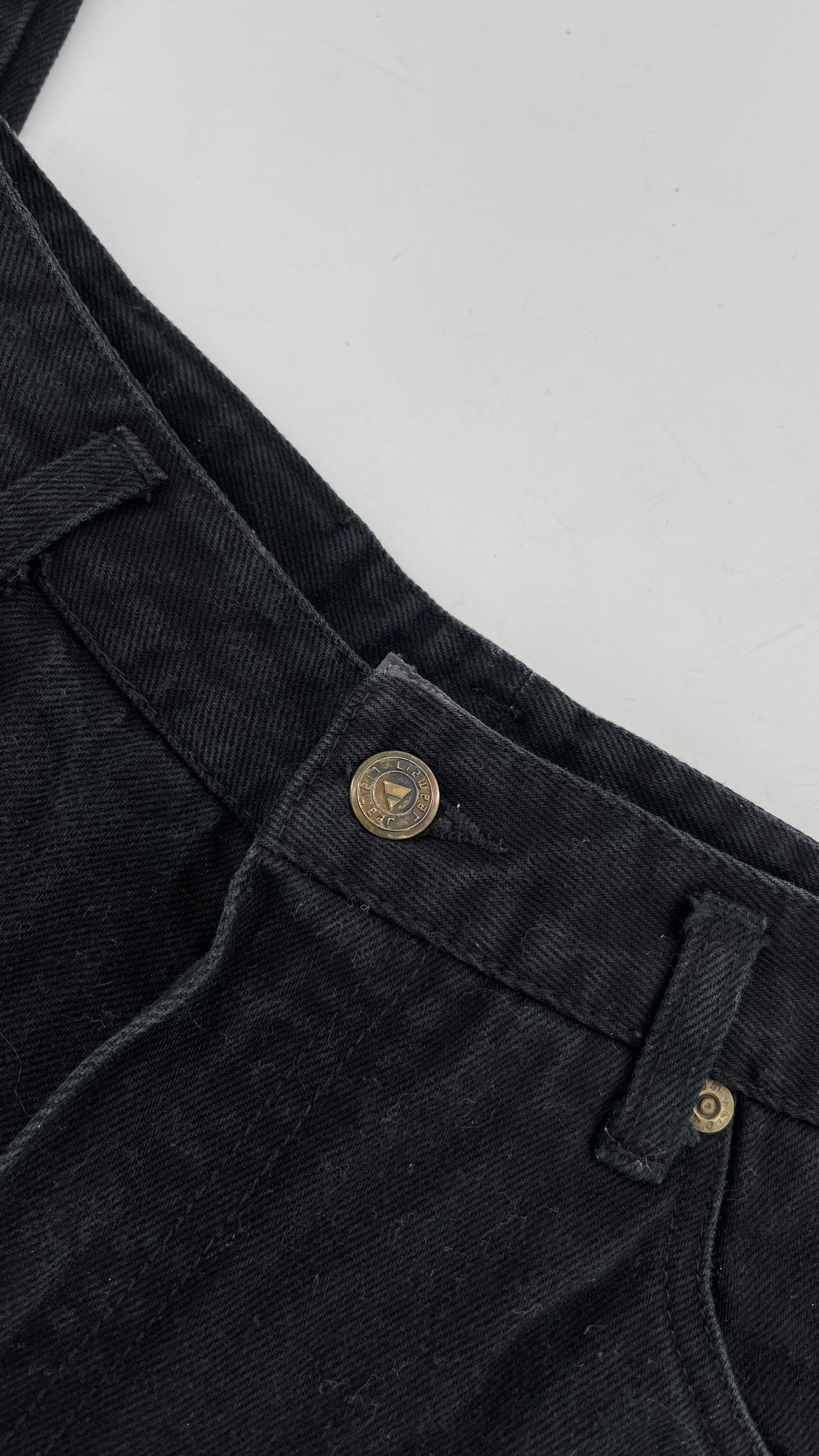 Vintage Lizwear Black Denim Straight Legs (Size 12)