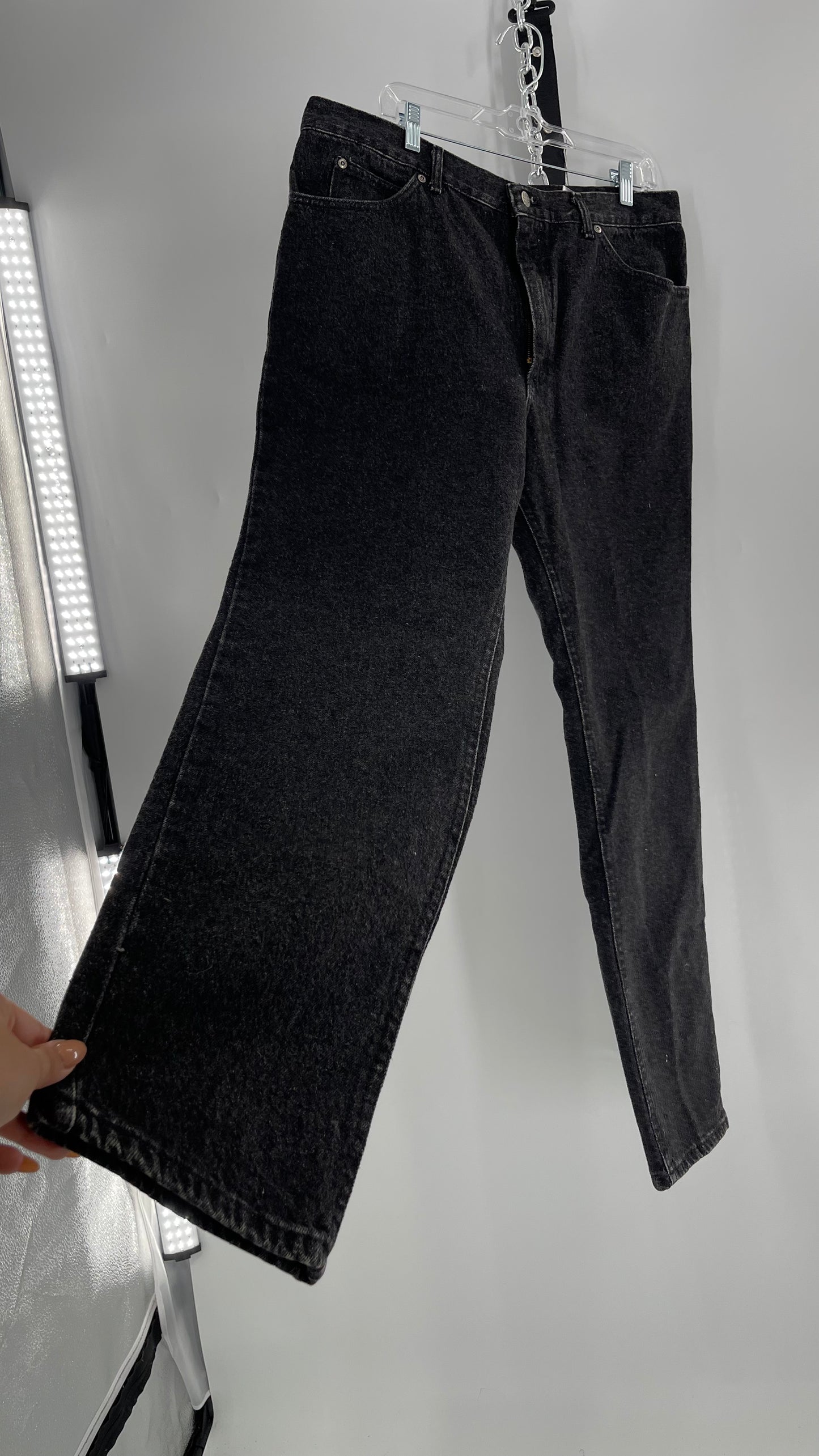 Vintage Lee Black Acid Washed Denim (38x32)