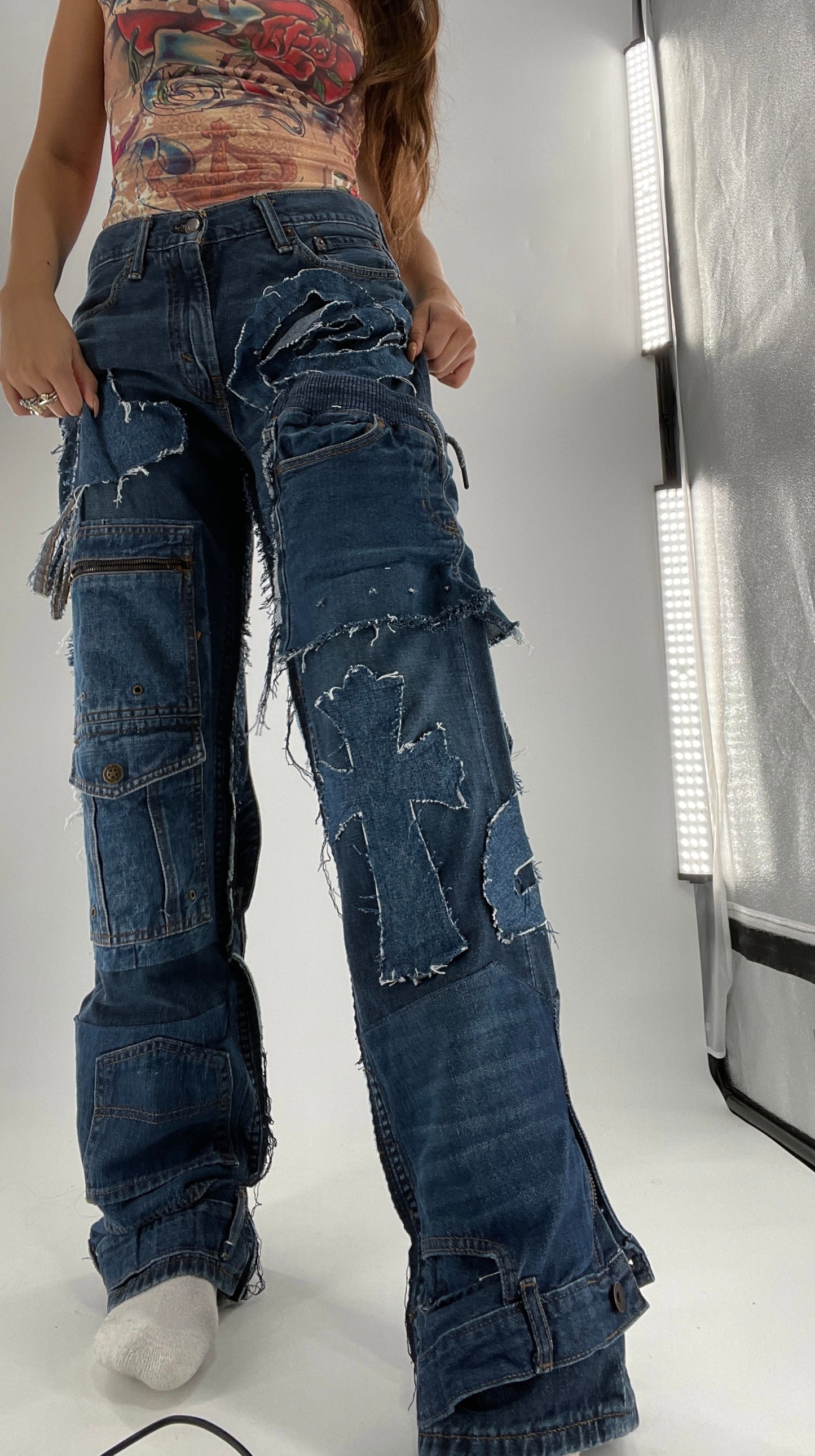 Custom - Handmade Denim Patchwork Reworked (32x32)
