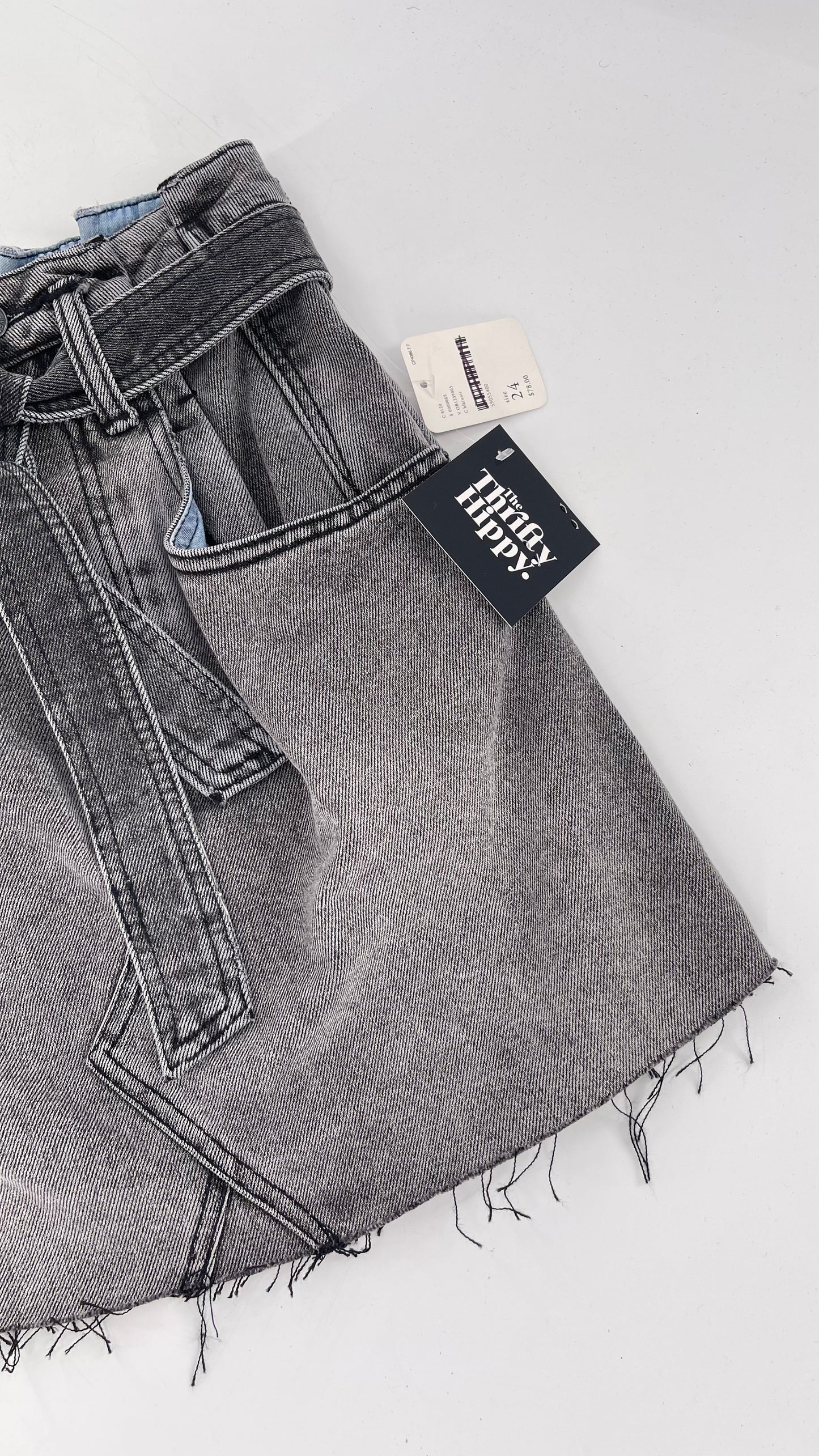 Free People Charcoal Denim Skirt (24)