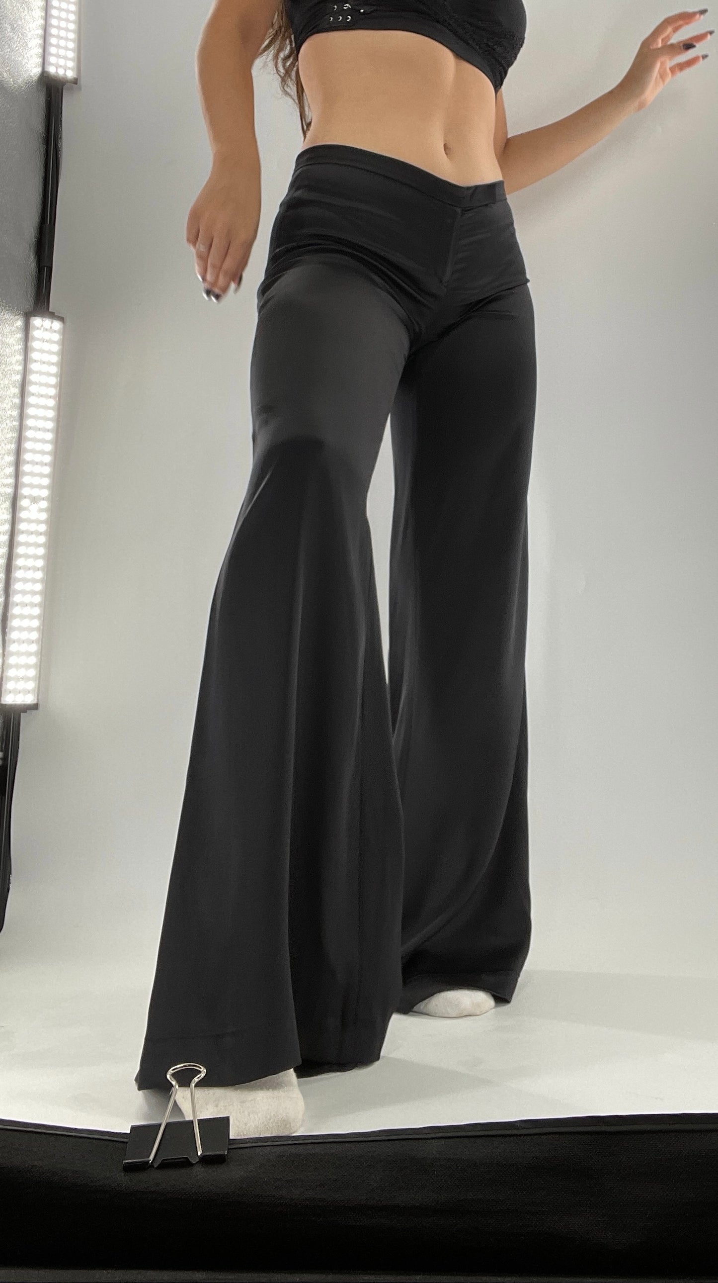 Vintage Vivienne Tam 100% Silk Low Rise Wide Legs (4)