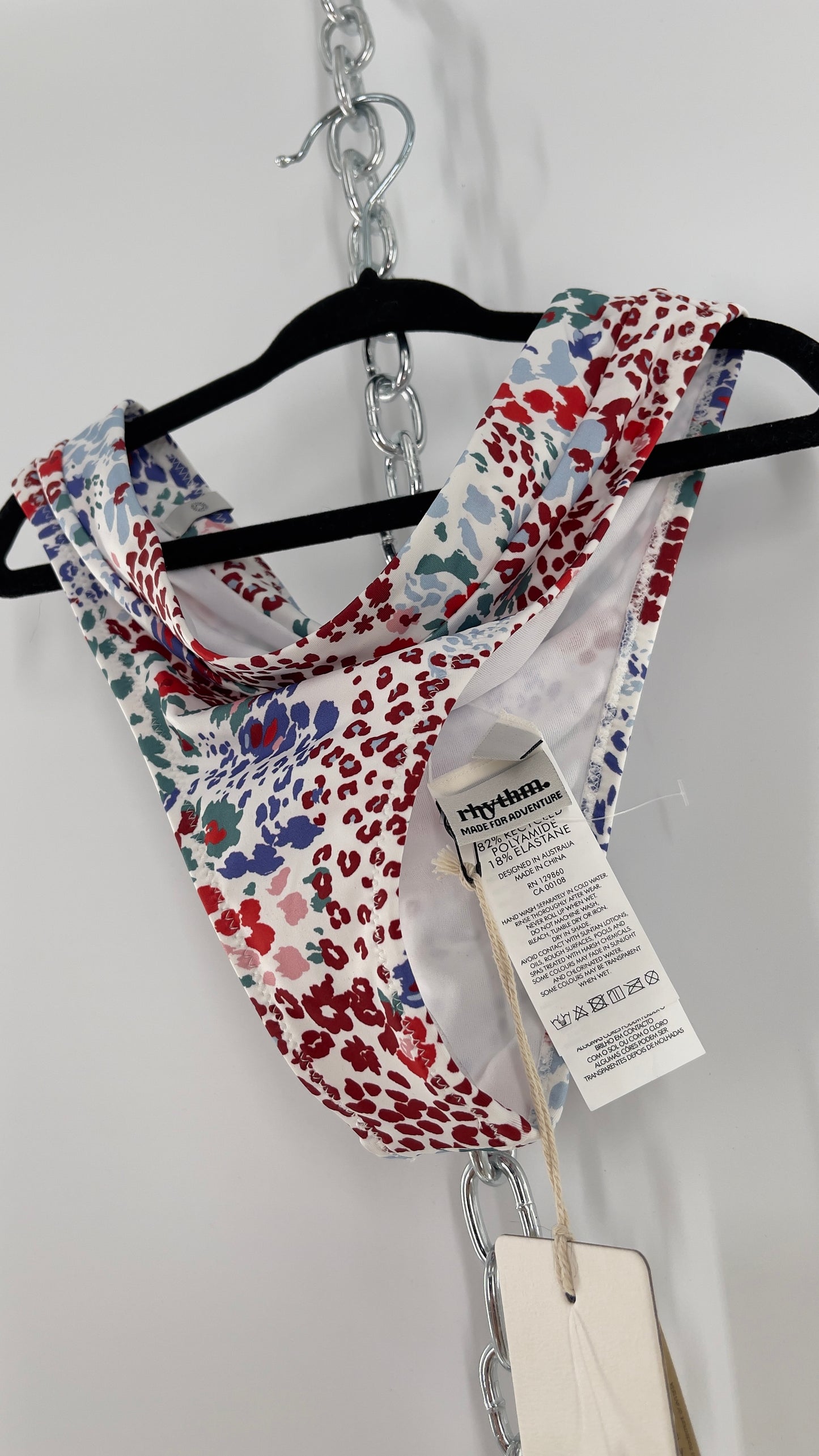 RHYTHM. White Mombasa Xanadu 82% Recycled Bikini Bottom (S)