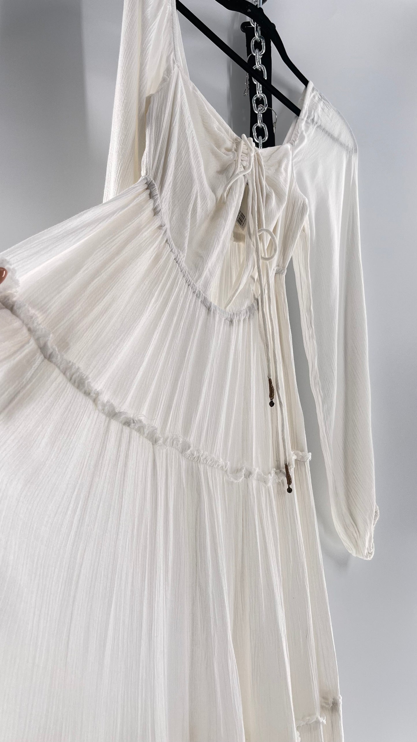Free People Endless Summer After Dusk White Maxi (Small)