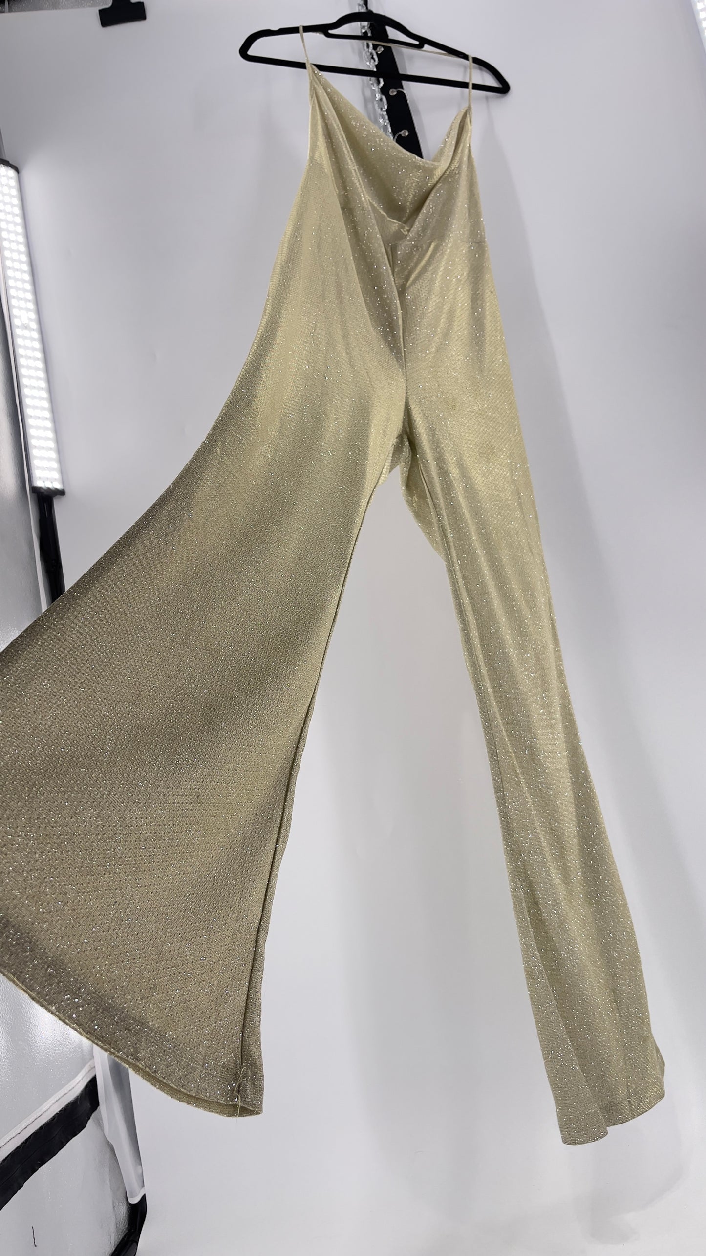 Pretty Little Thing Gold/Silver Glitter Jumpsuit (10)