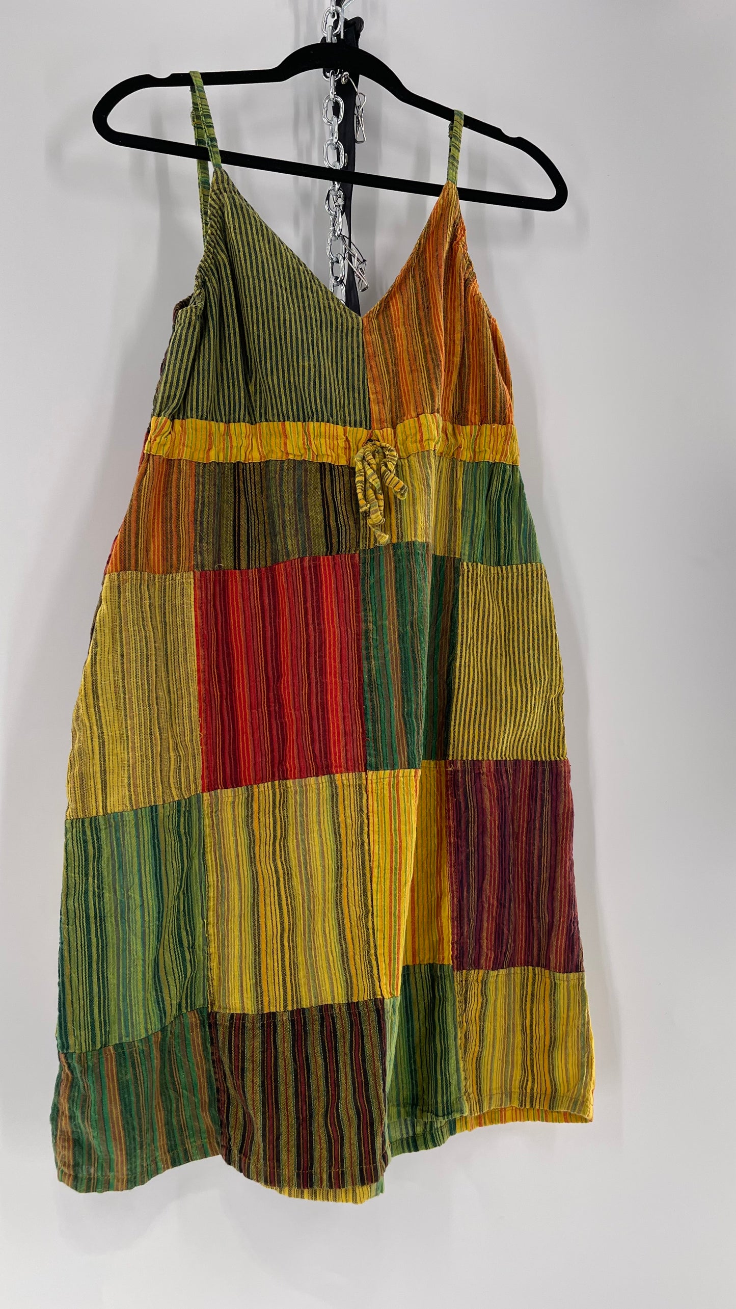 90s Jayli Hippy Rasta Patchwork Mini (XL)