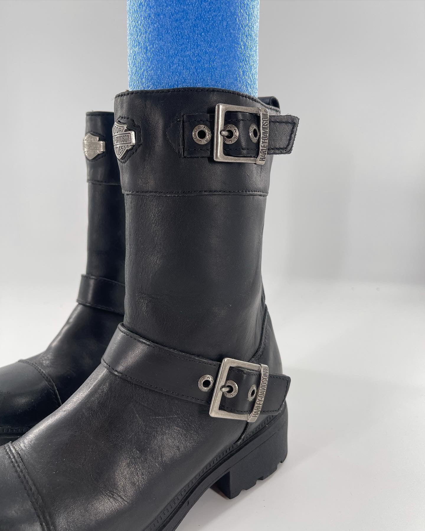 Vintage Harley Davidson Moto Boot (6.5)