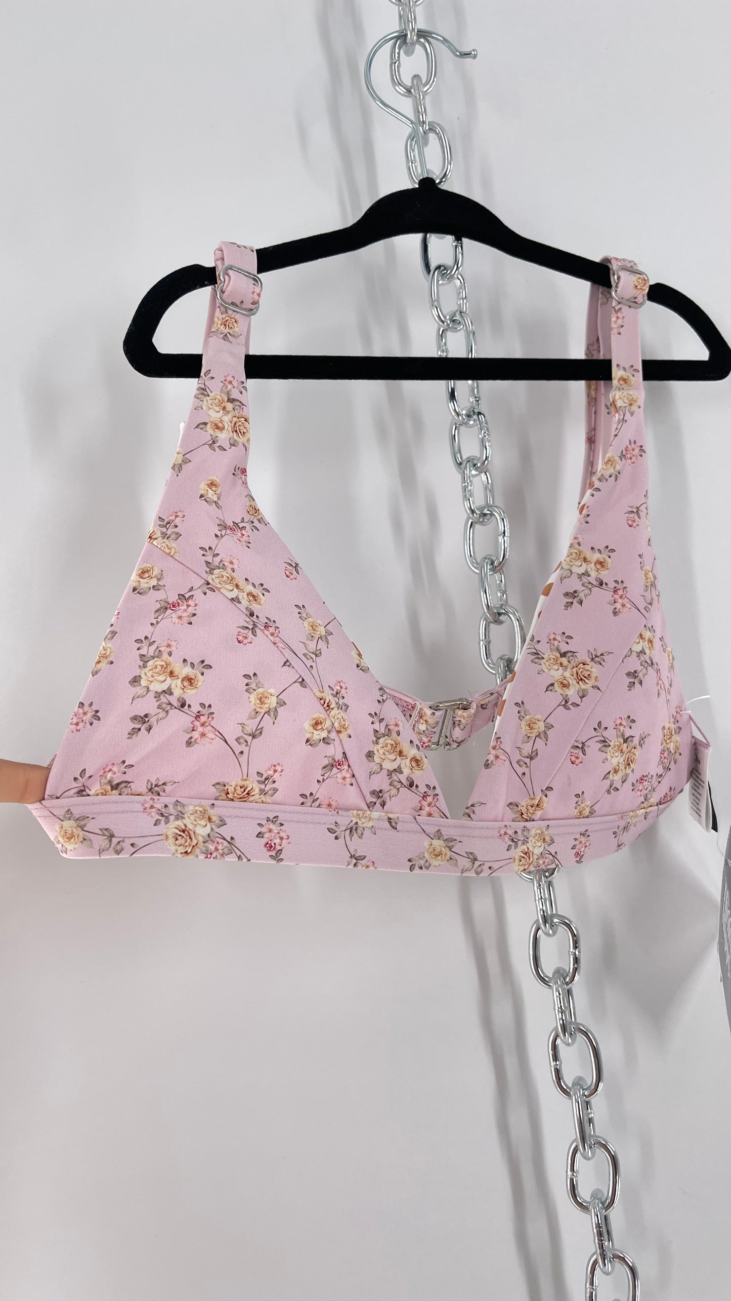 Dippin Daisy’s Blush Dainty Florals Triangle 2Piece Swimsuit (S)