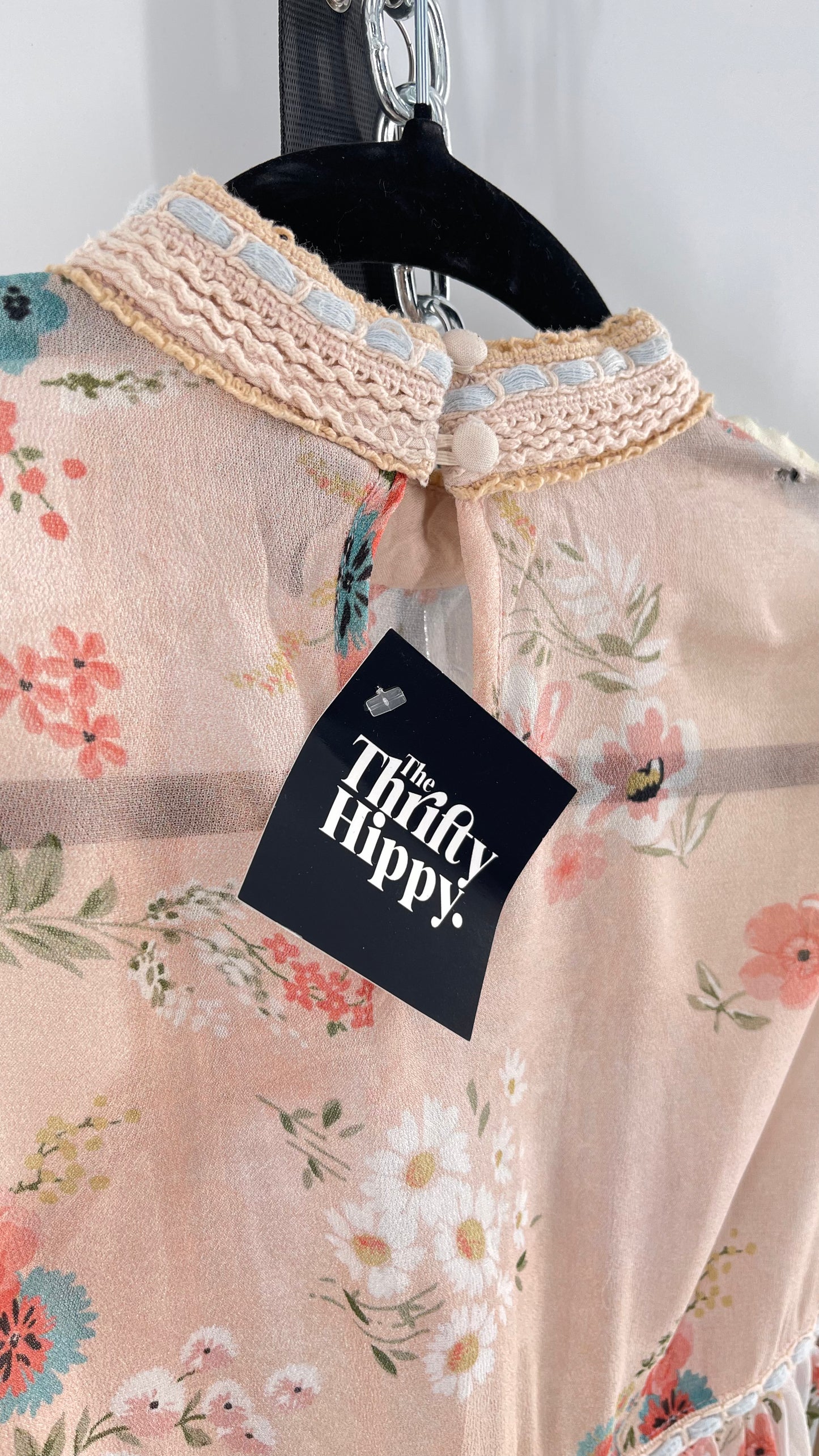 Bl^nk London Anthropologie Pastel Patchwork Blouse (Small)