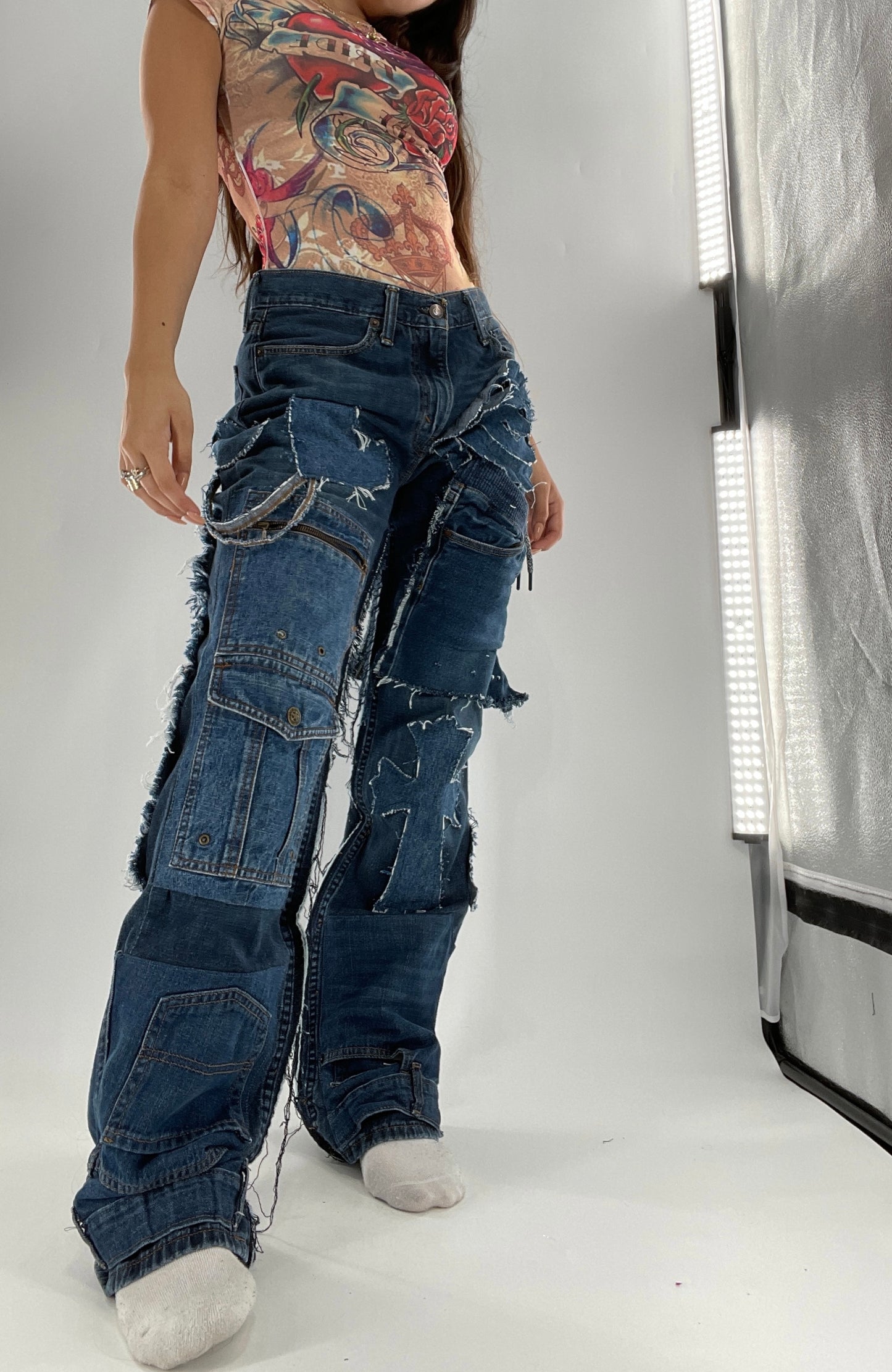 Custom - Handmade Denim Patchwork Reworked (32x32)