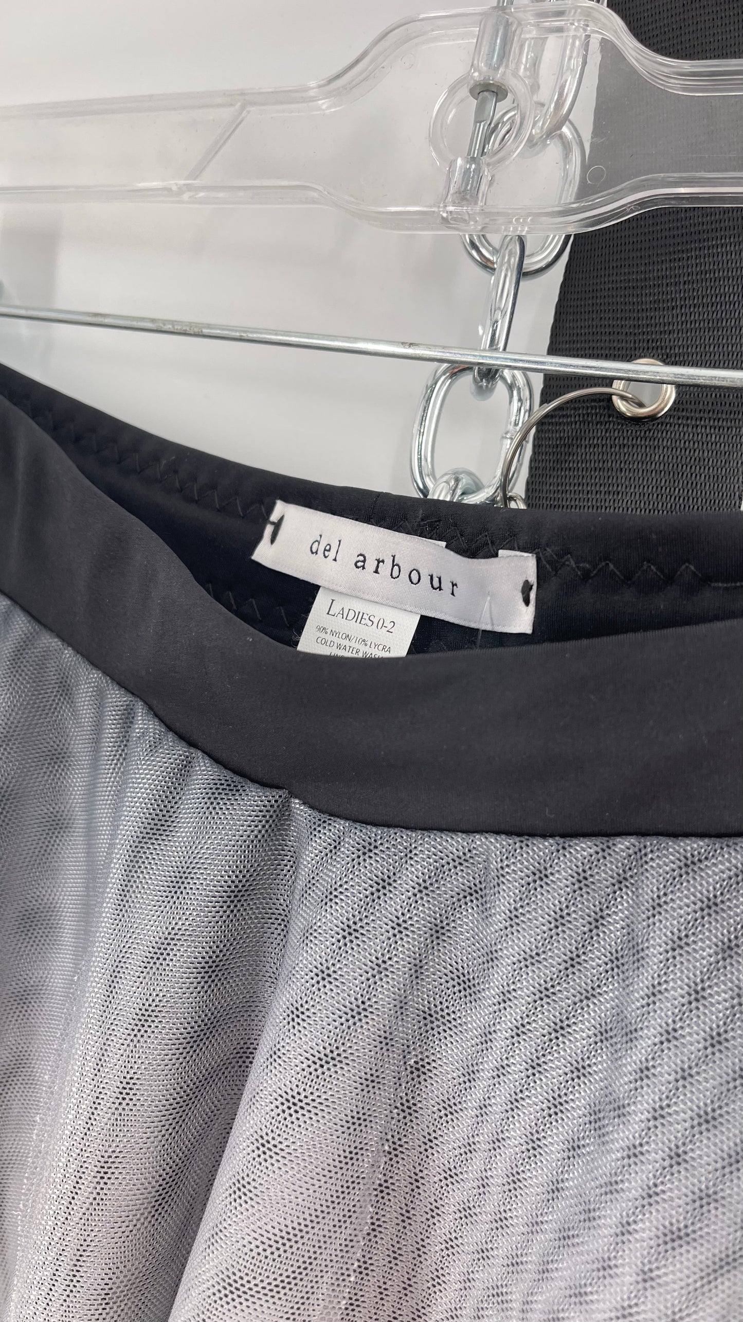 Vintage DelArbour Black Ombré Mesh Micro Mini Skirt (0-2)