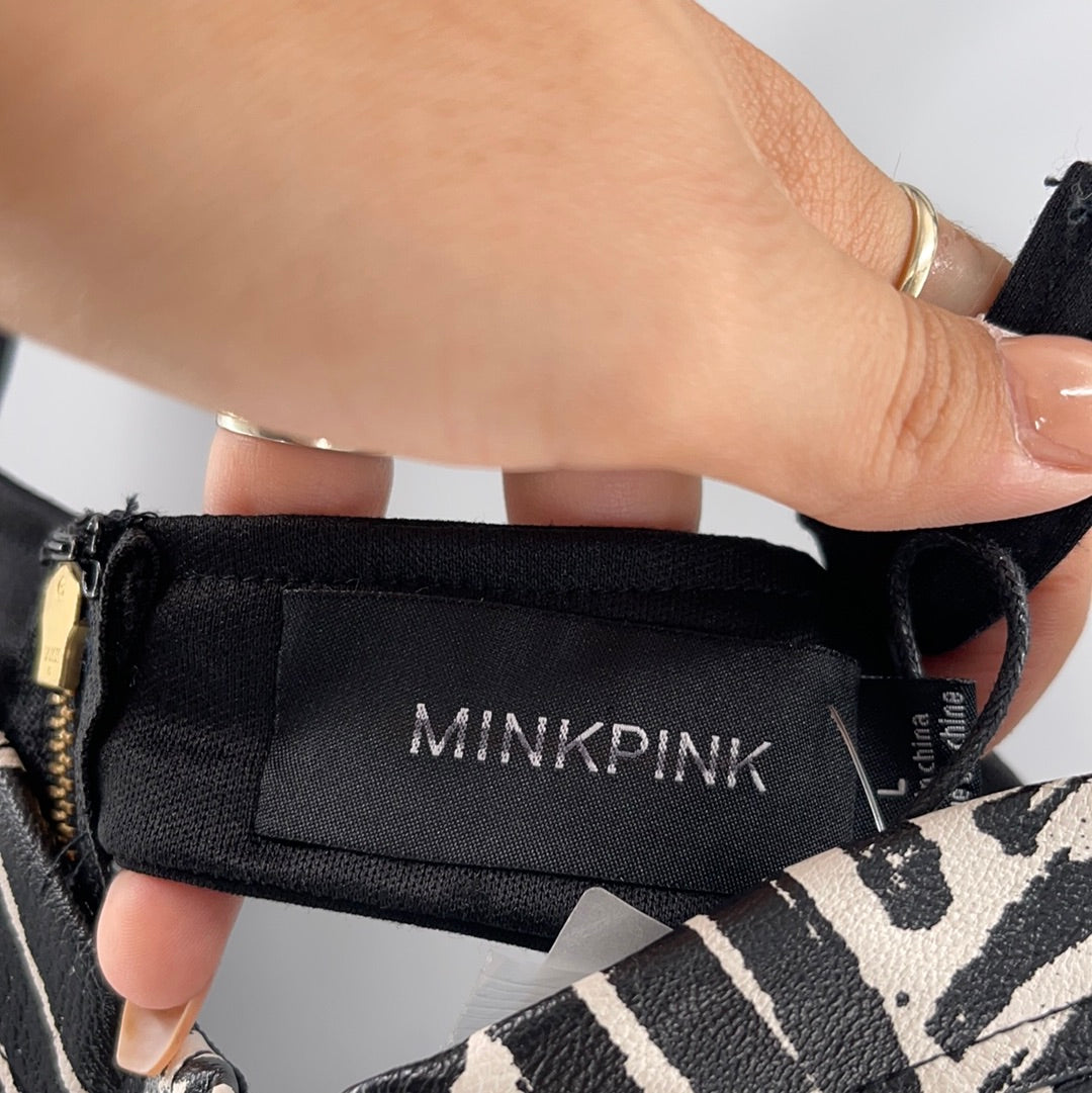 MINKPINK Black Cropped Bustier (L)