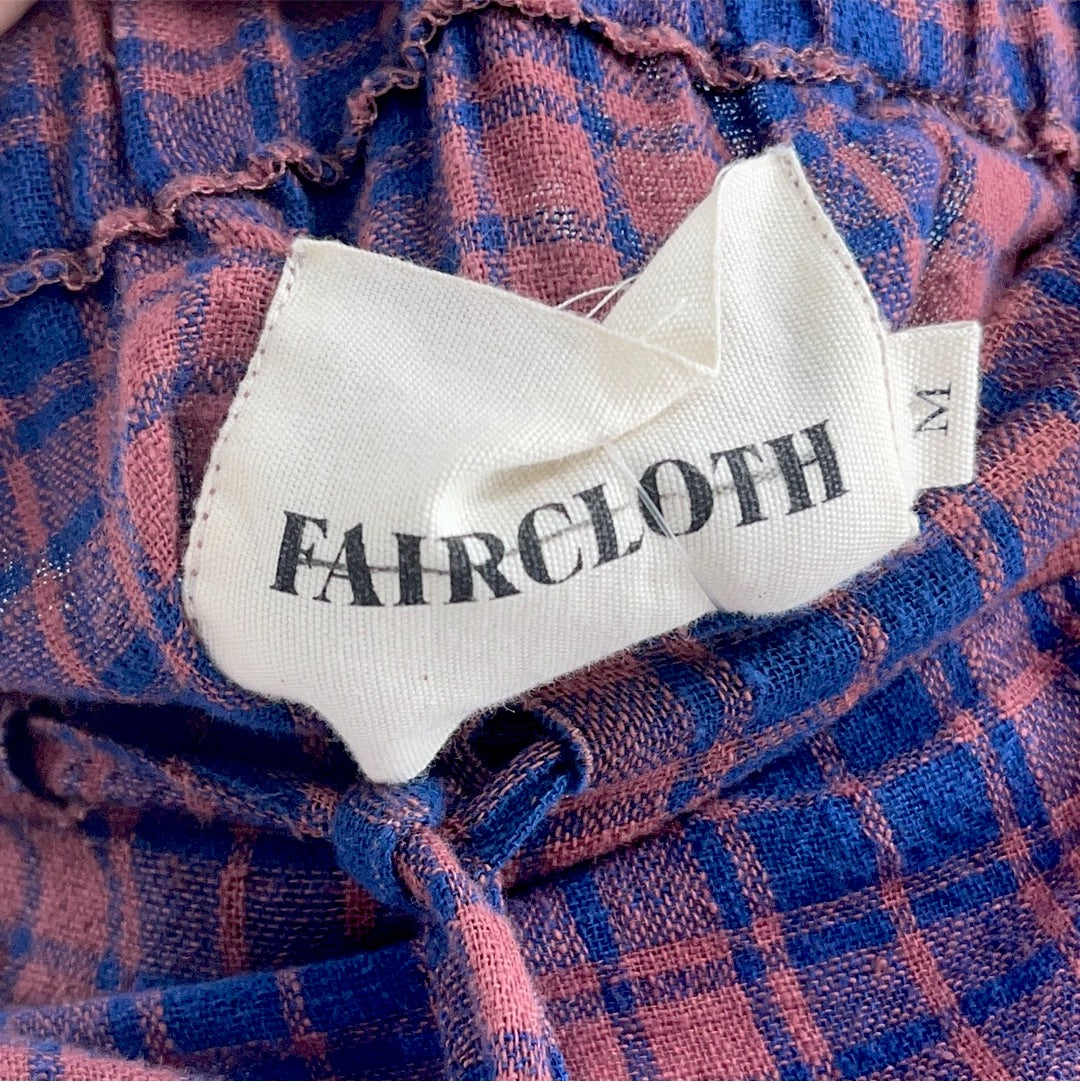 Faircloth Checkered Maroon and Navy Stretch Pants