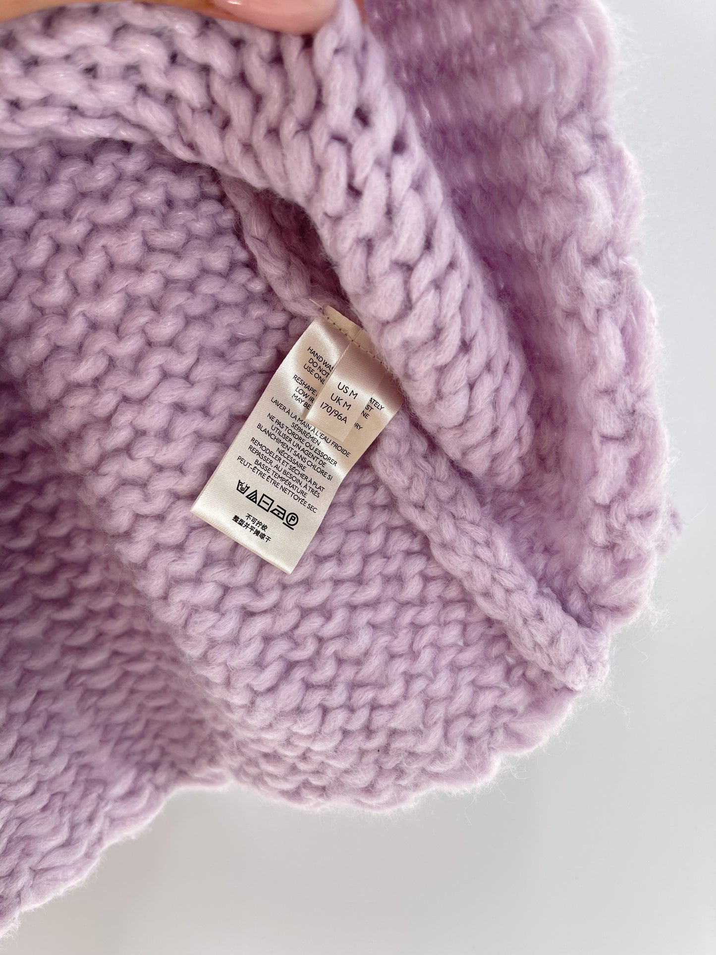 Free People Chunky Knit Lilac/Lavender Sweater (Medium)