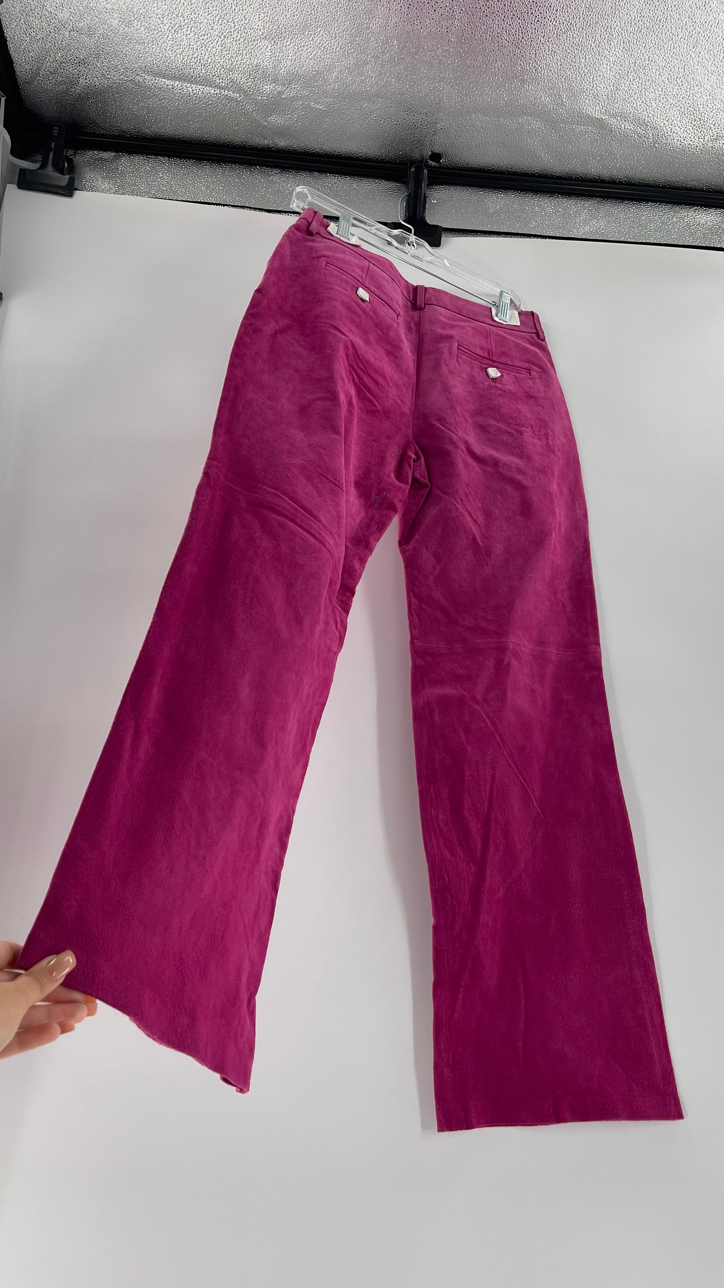 Vintage J.G. Hook Hot Pink 100% Genuine Leather Pants (Size 10)