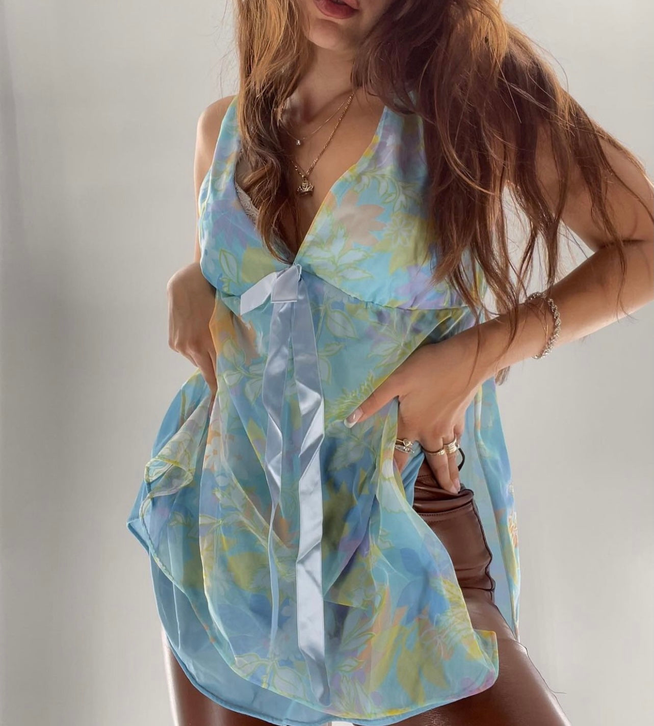 Vintage Baby Blue Babydoll Tank (S/M)