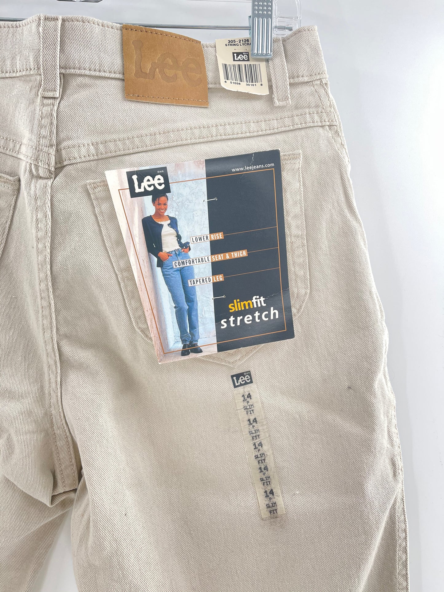 Lee Deadstock Off-White Jeans (Size 14)
