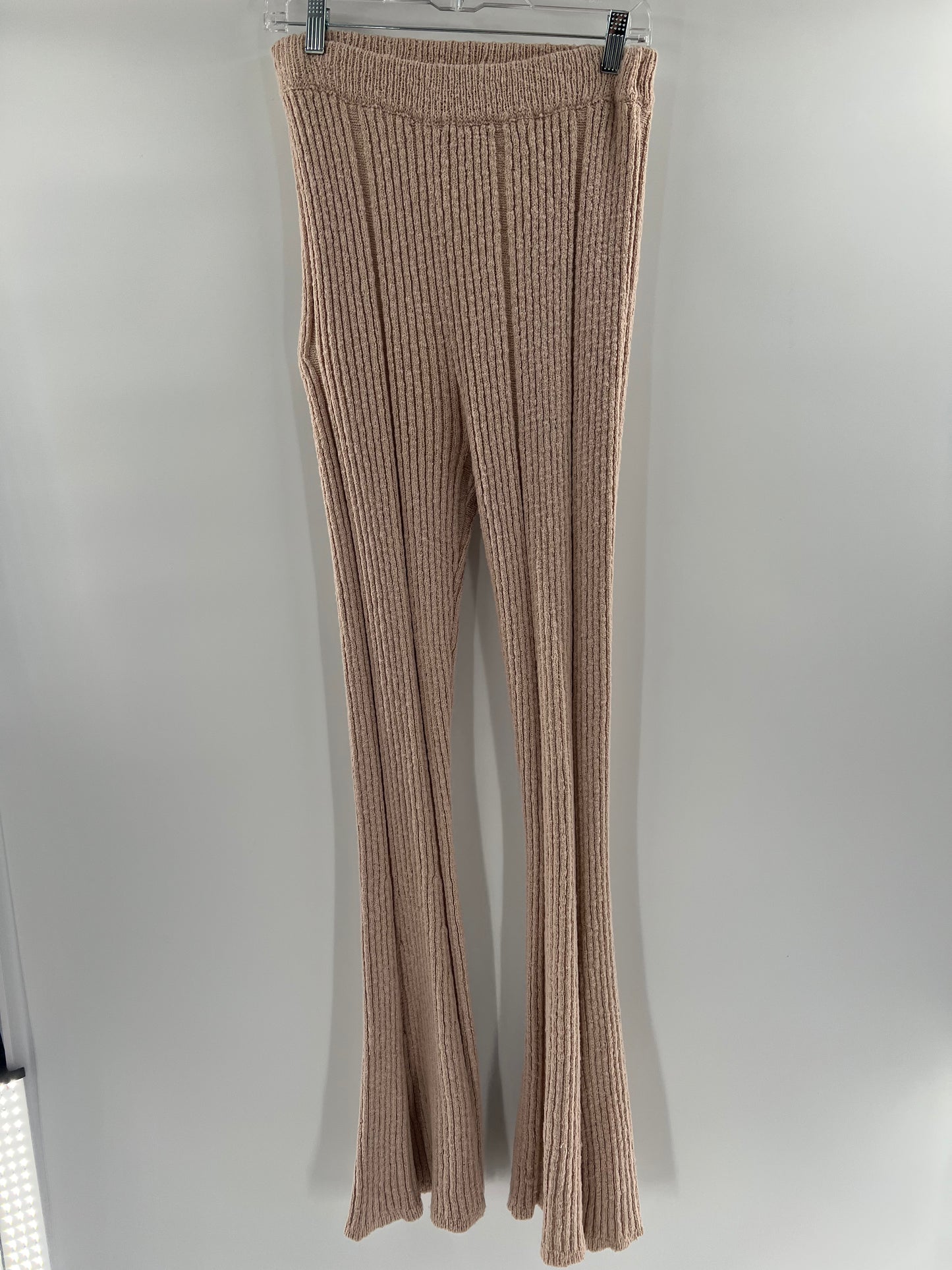 Free people Knit Stretch Ribbed Flare Pants (Size Medium)