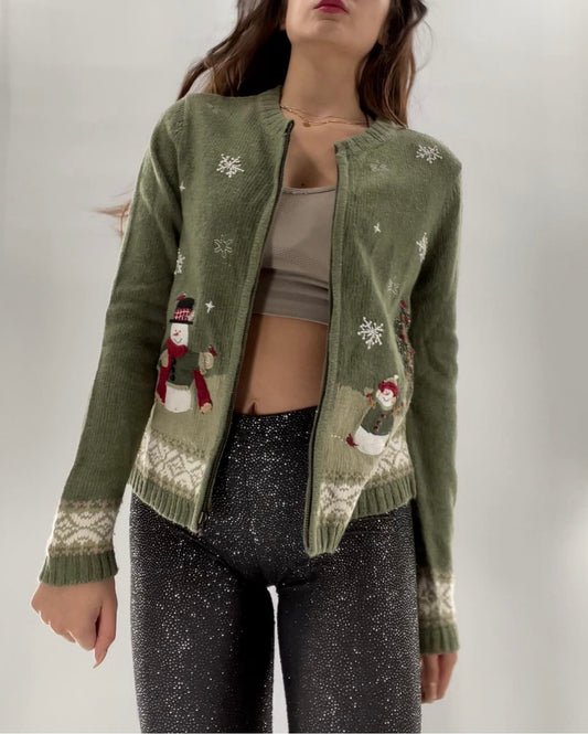 Urban Outfitters Sage Green Christmas/Holiday Sweater (S)
