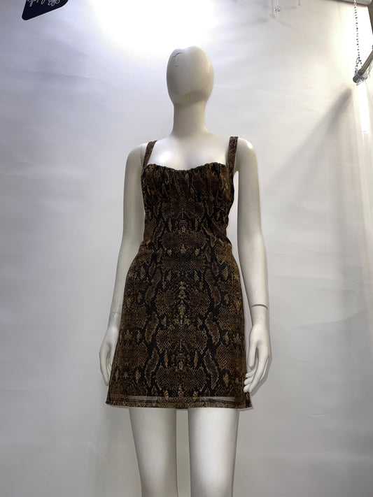 Urban Outfitters Snakeskin Mesh Dress (M)