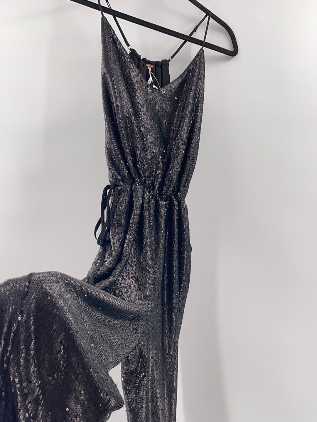 Free People - Black Sequin Jumpsuit (S)