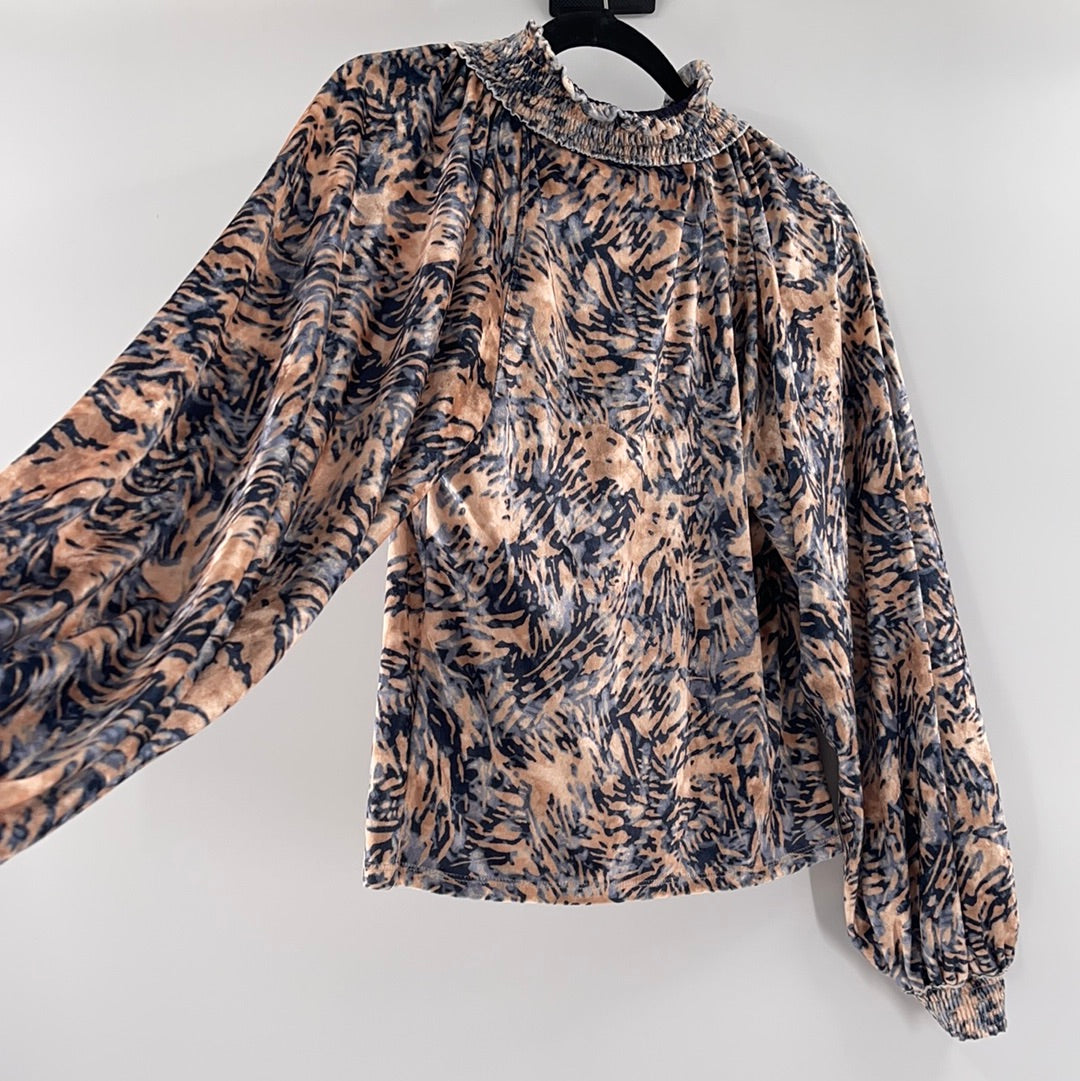 Free People Velour Blouse (S)