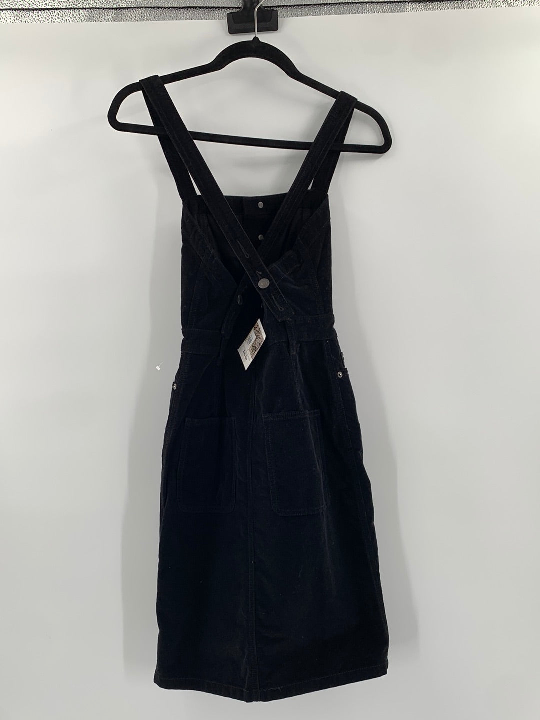 Free People Black Corduroy Overall Midi (0)