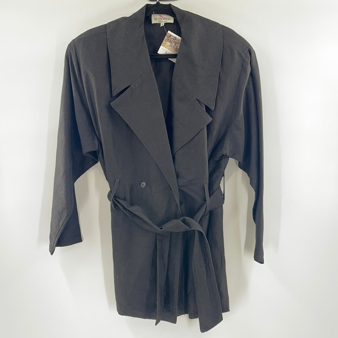 Le Chateau Linen Belted Blazer (M)