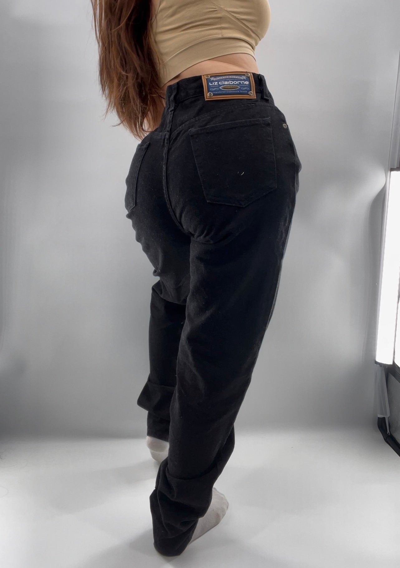 Vintage 80s Liz Claiborne Black Jeans (Sz 10L)