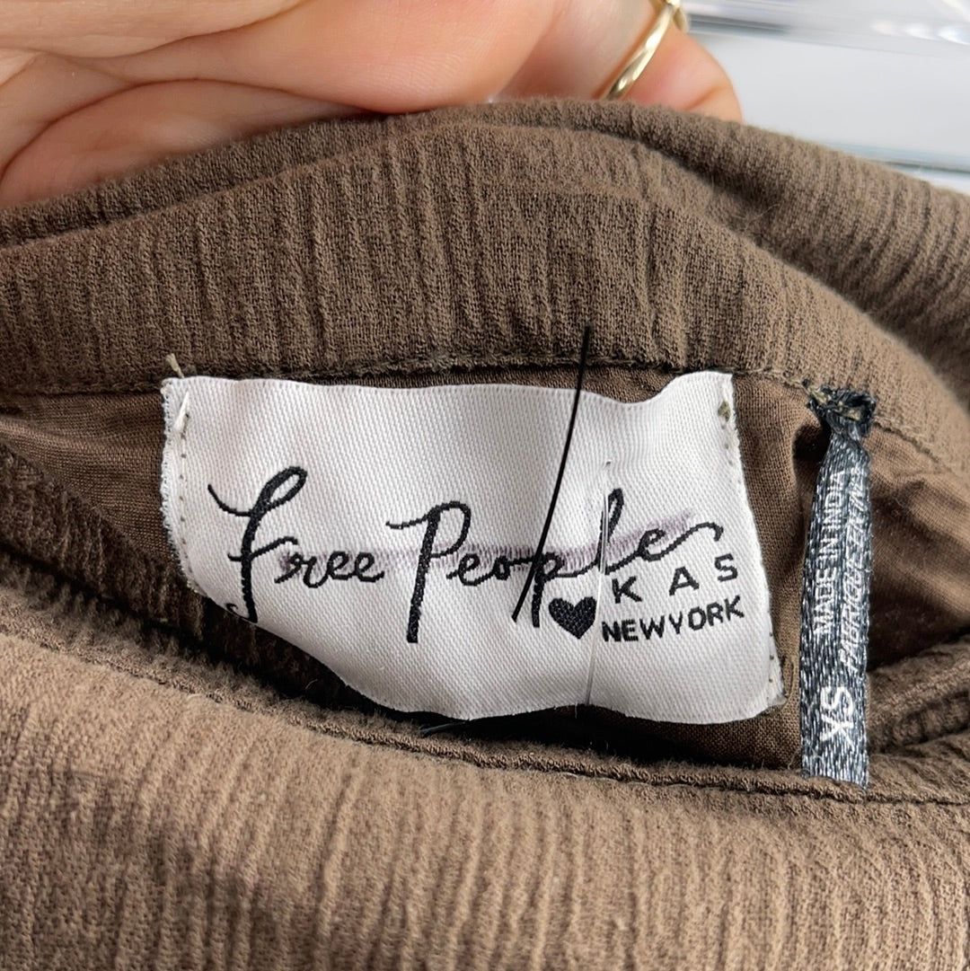 Free People Mid Length Brown Skirt (Size XS)