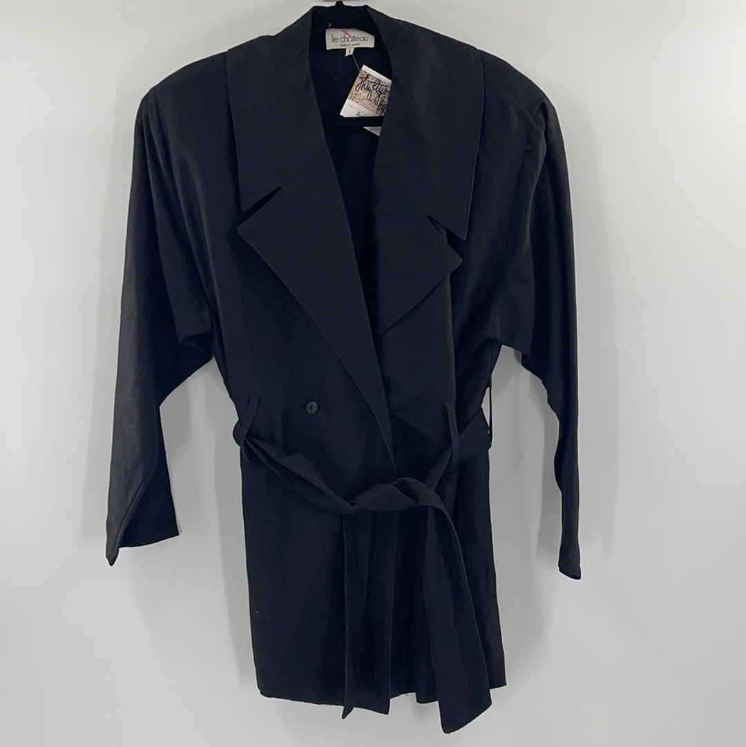 Le Chateau Linen Belted Blazer (M)