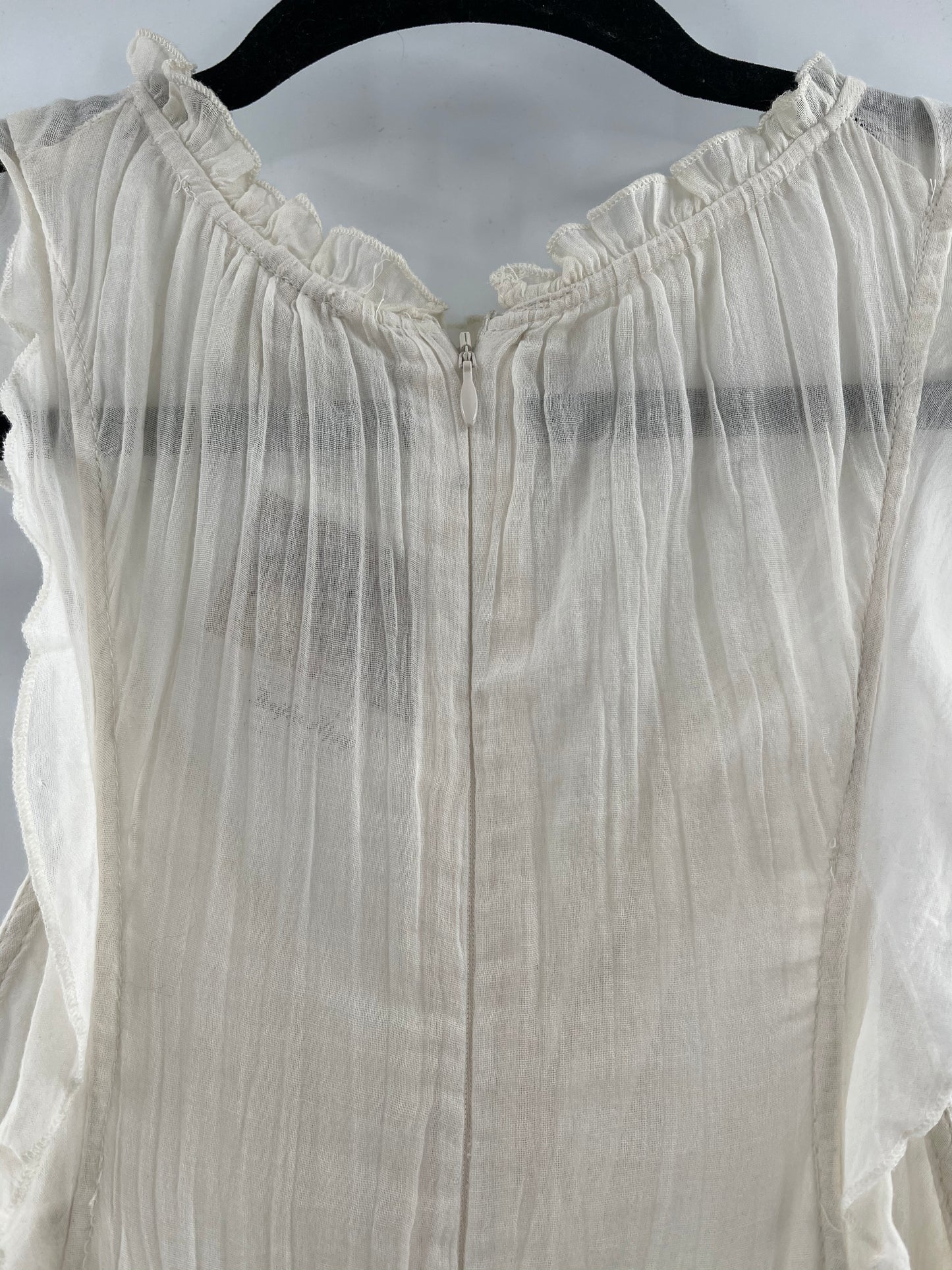 Urban Outfitters Cream Ruffled Mini Dress (SzS)