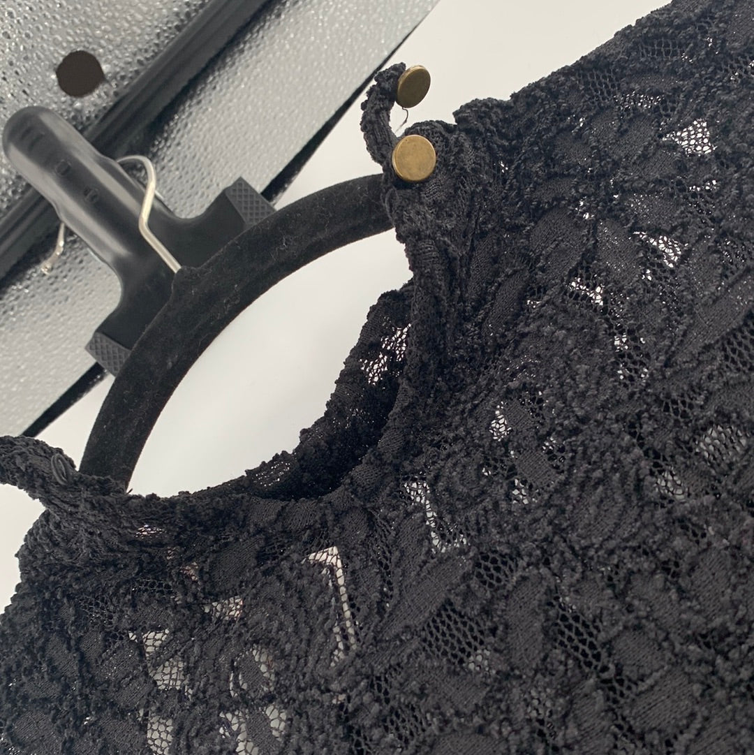 Free People black lace turtle neck (XS)