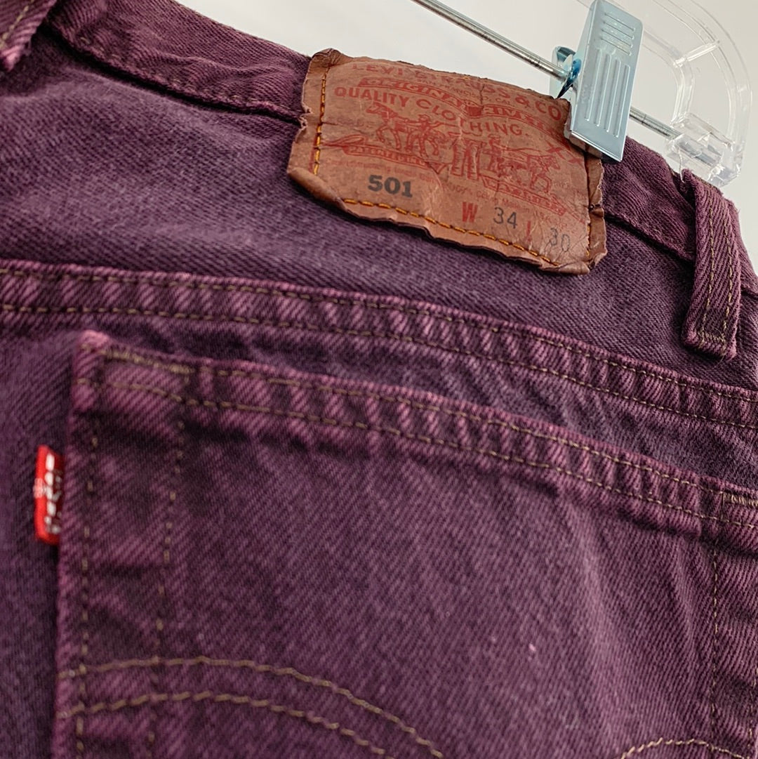 Plum Levi 501 Jeans (Size 34 X 30)