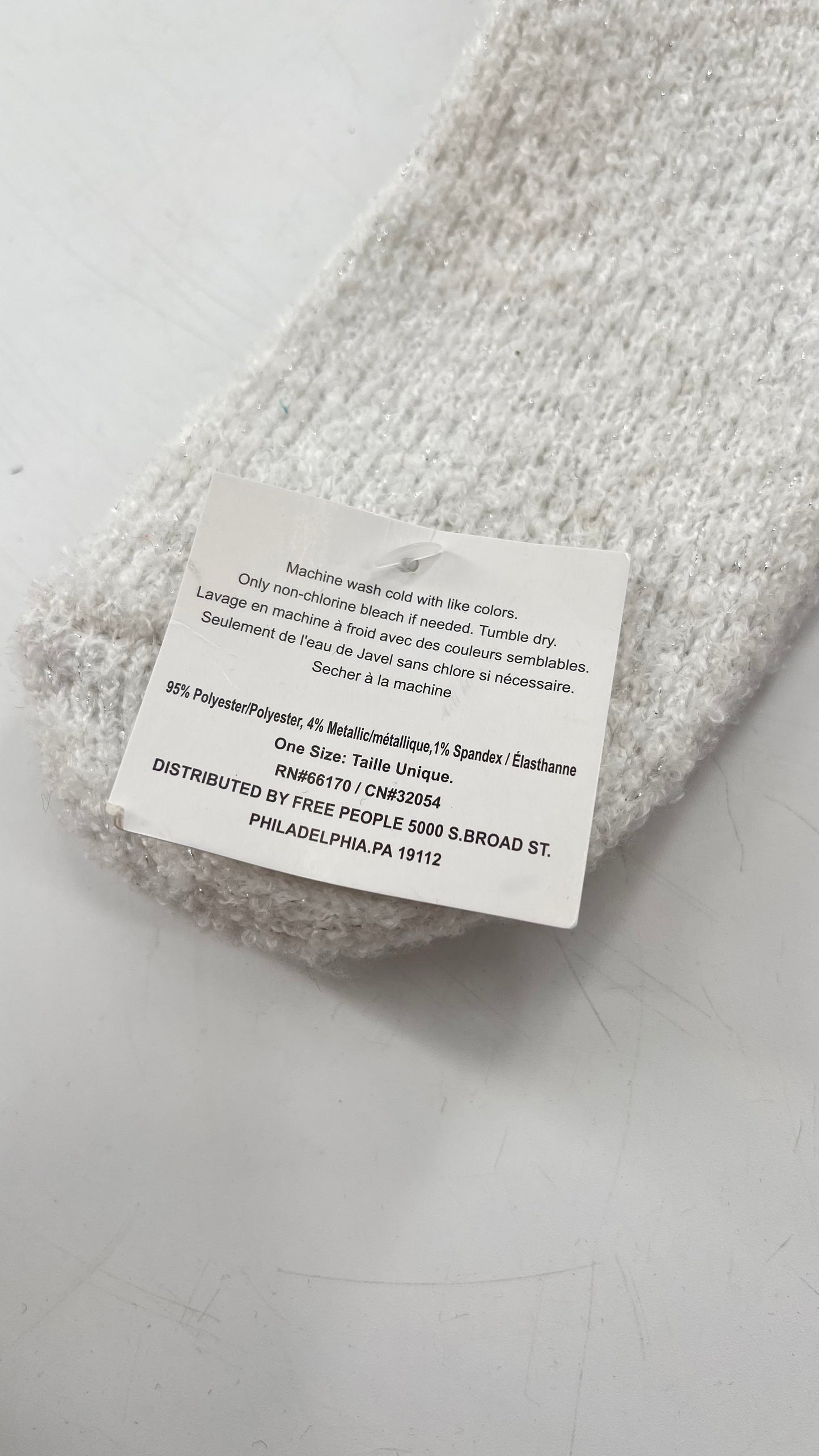 Free People White Knit Sock