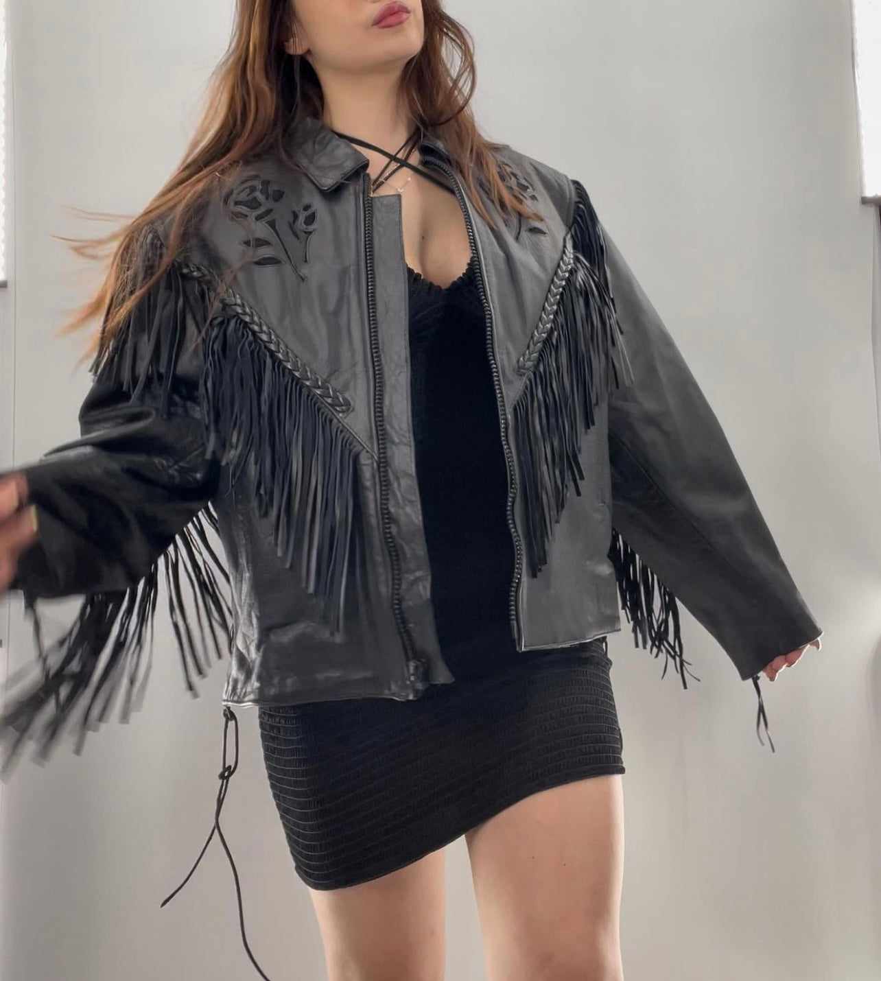 Vintage YUKON Fringed Moto Jacket (XXXL)