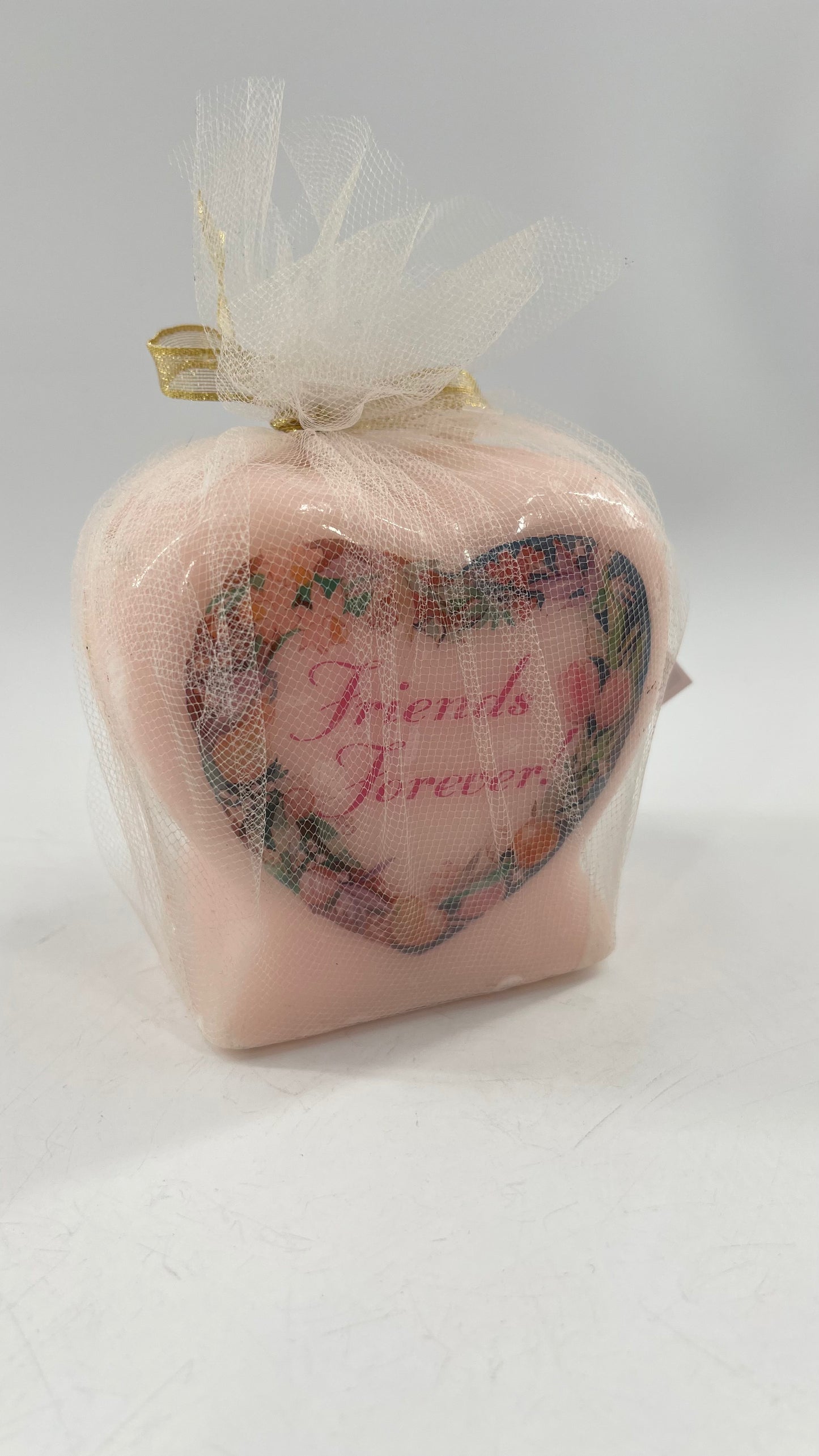 Vintage Friends Forever Heart Candle