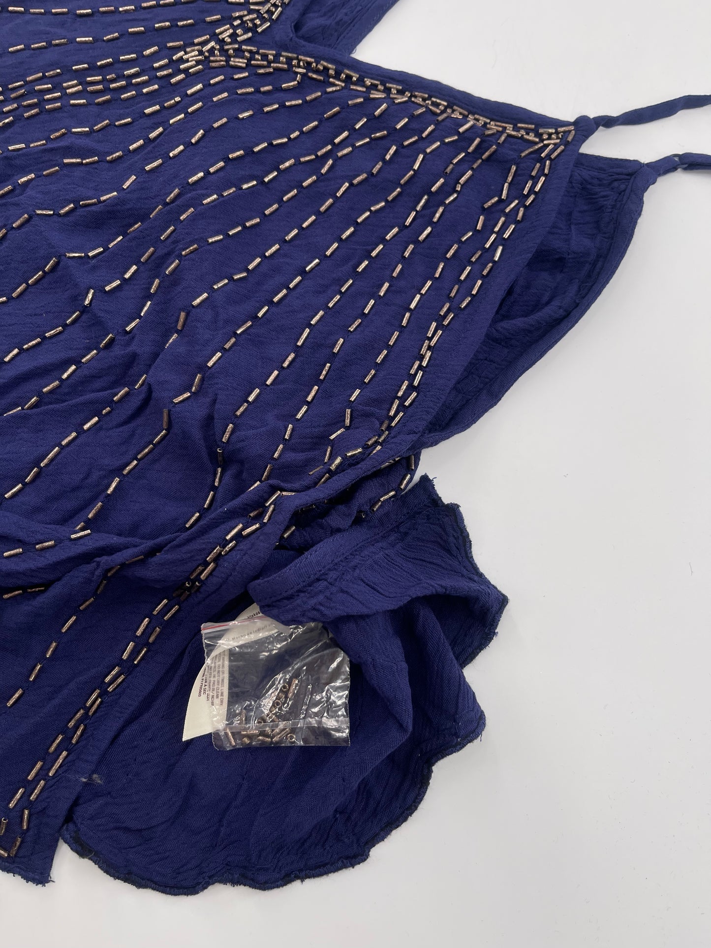 Free People Navy Beaded Tank (XS)