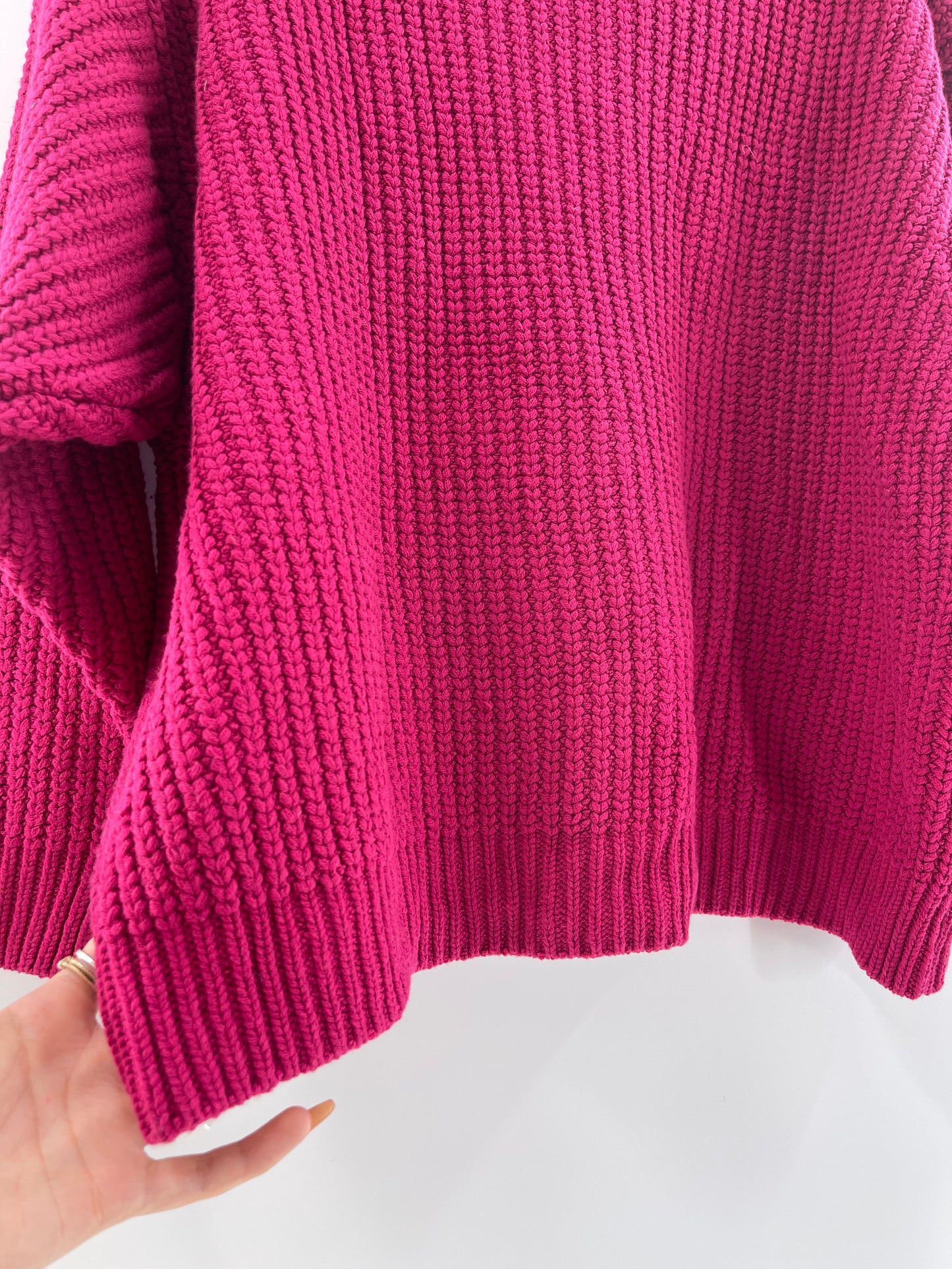 Fuschia Thick Knit Sweater (S)