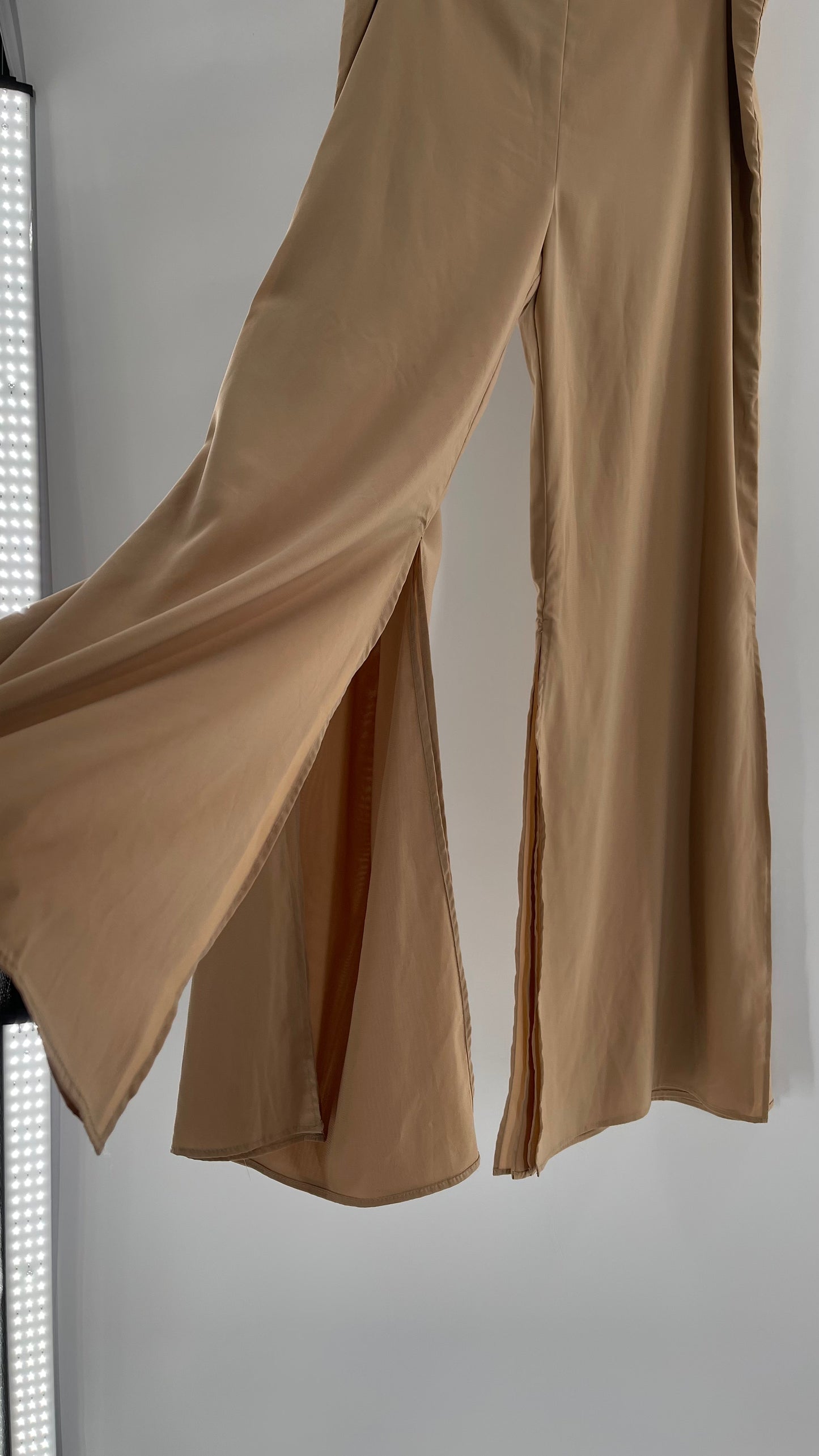 Vintage Tan Hotpants with Double Layered Hem (6/8)