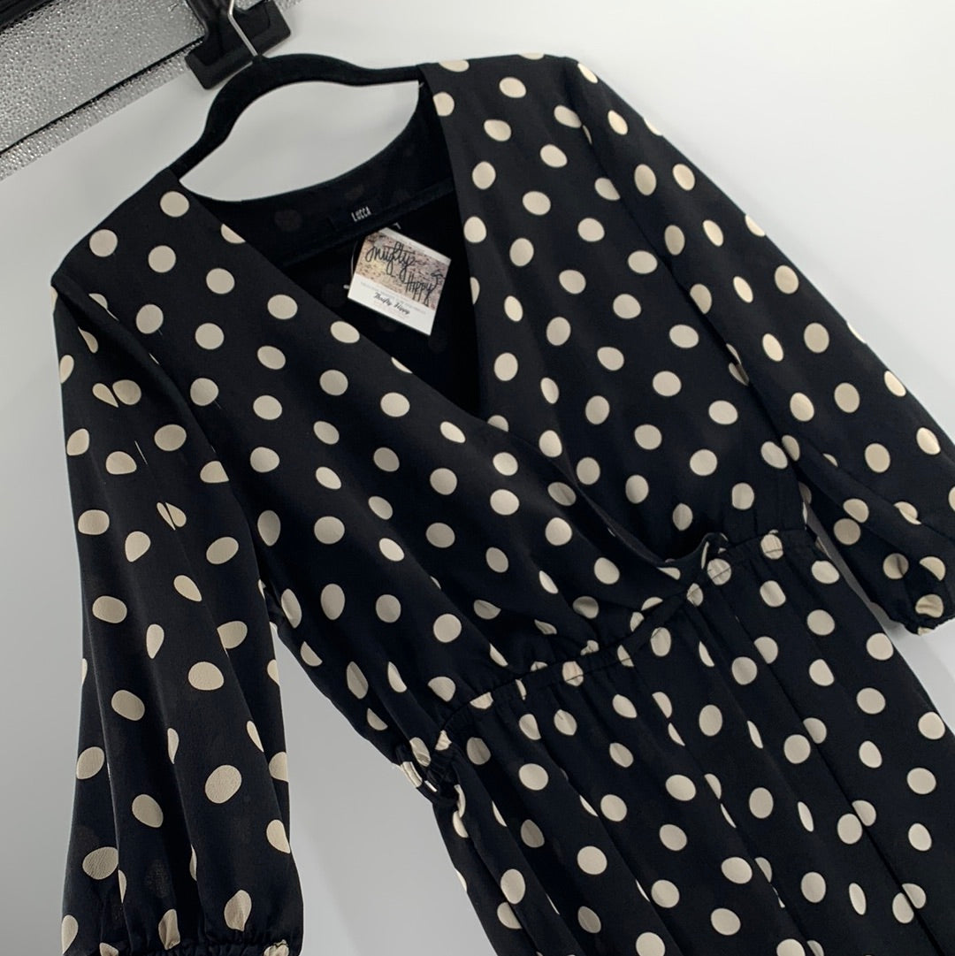 Luca Black/White Polka Dot Jumpsuit (S)