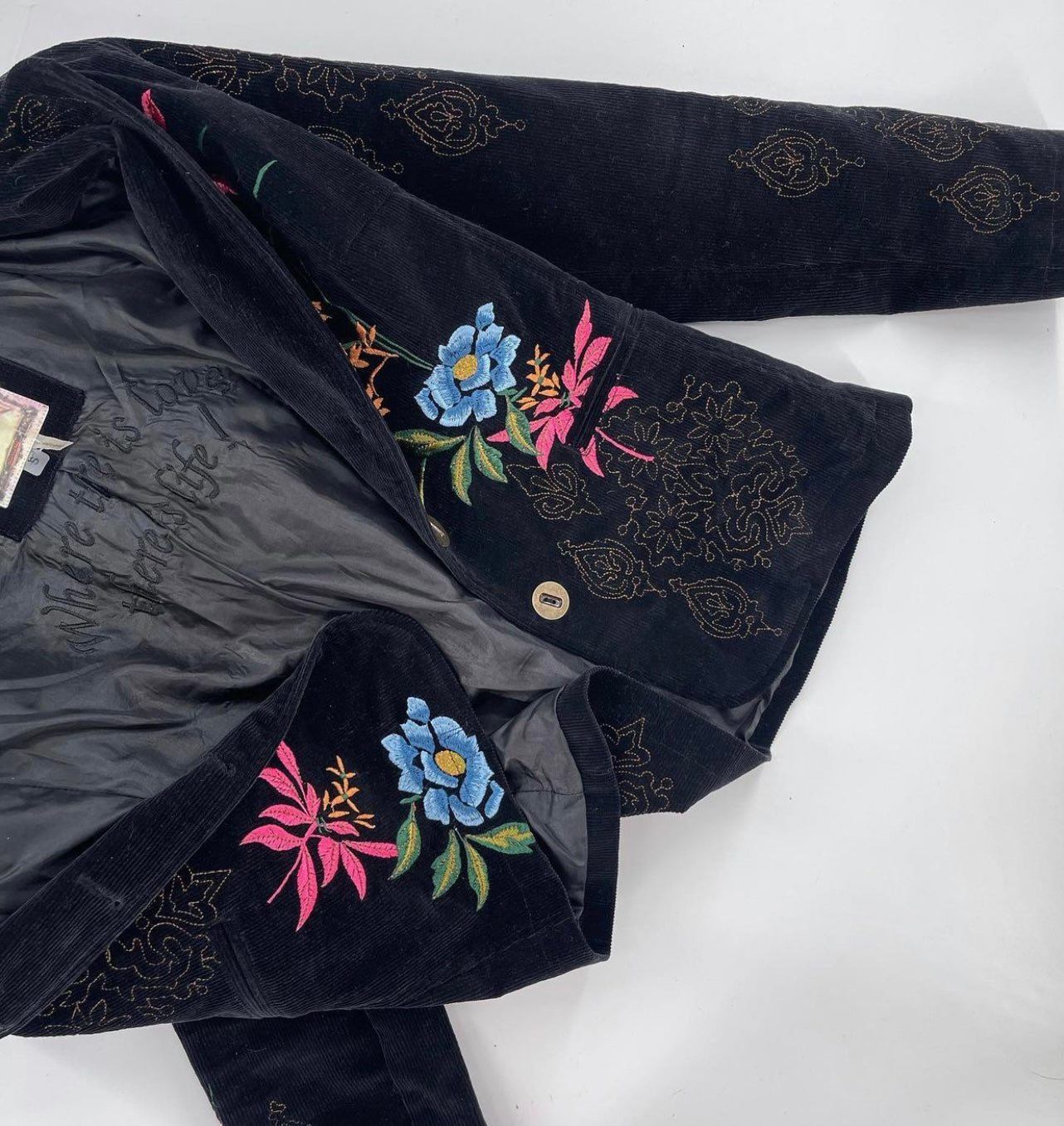 Vintage Paparazzi Embroidered Blazer (S)
