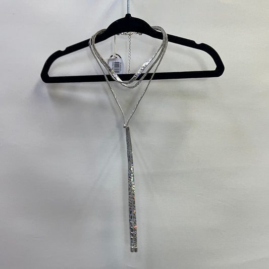 Urban Outfitters silver layered holographic necklace