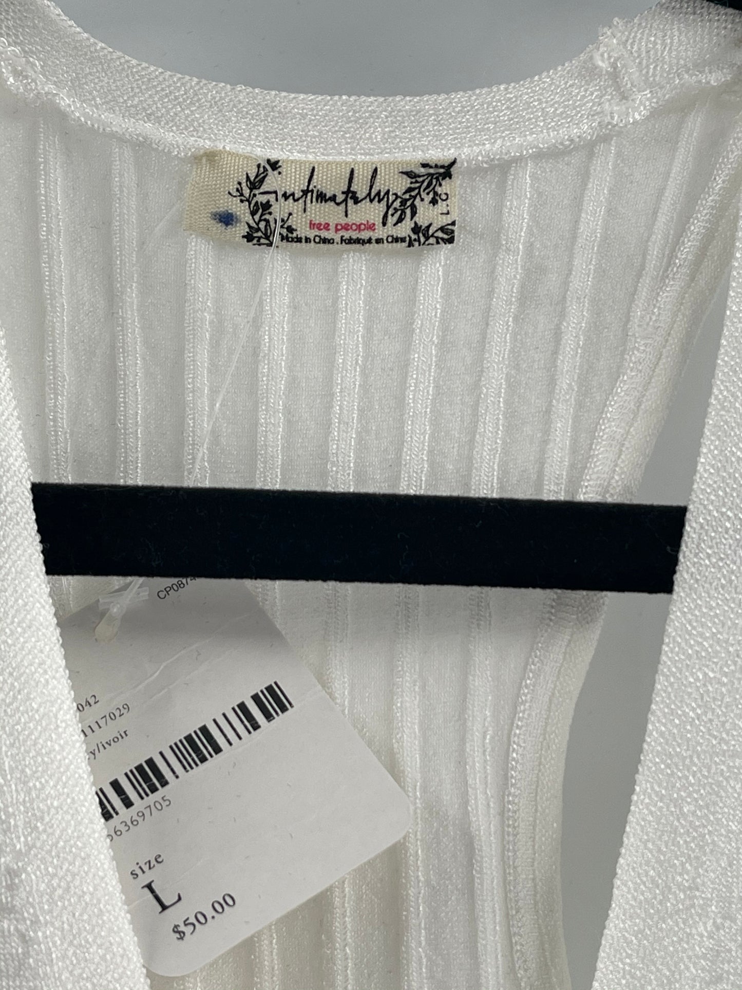 Intimately Free Bible White Ribbed Bodysuit (L)