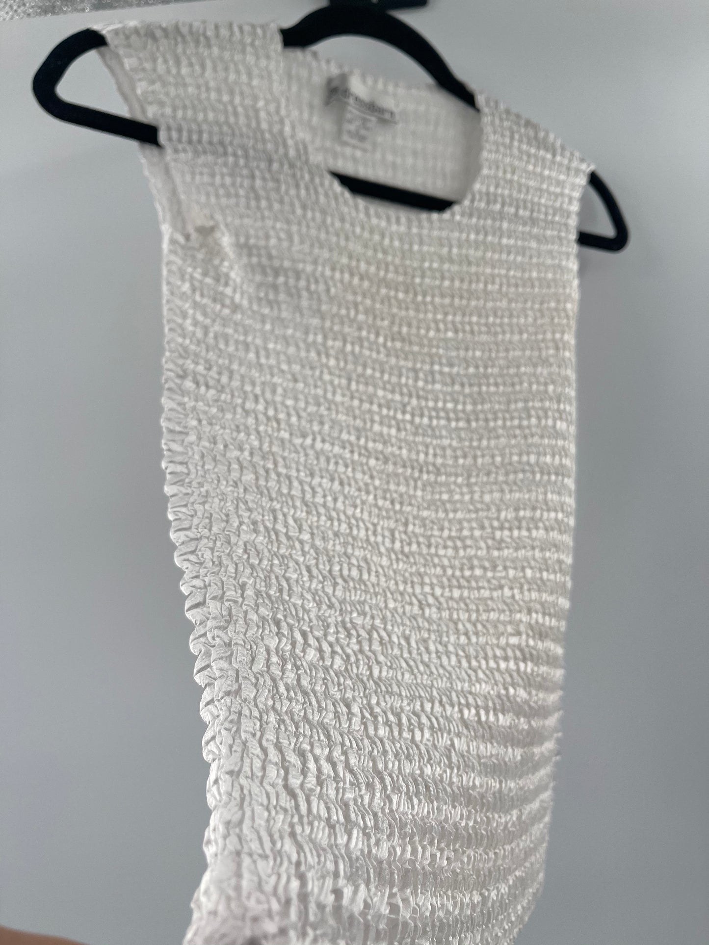 Vintage White Popcorn Tank (S)